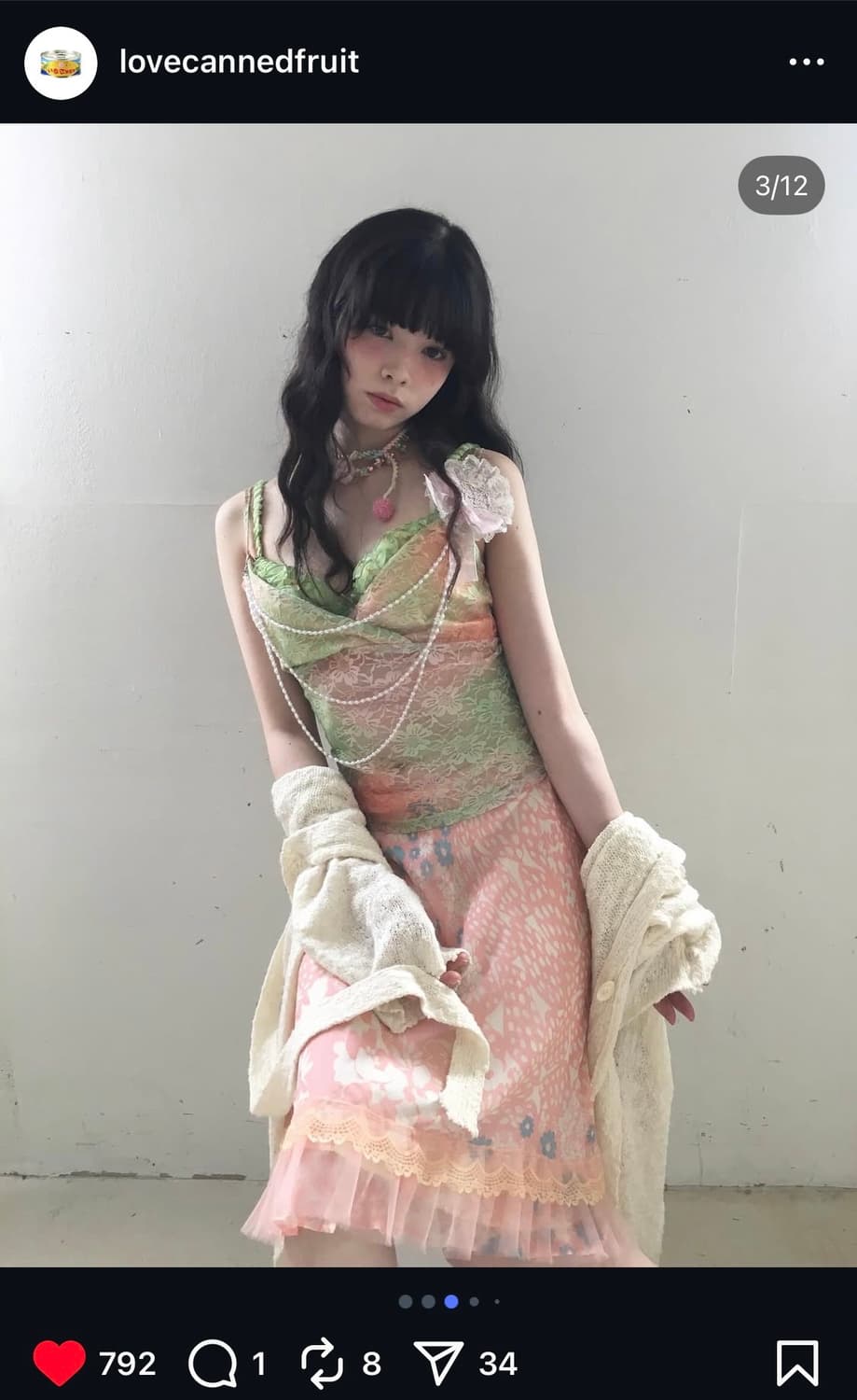 lovecannedfruit 럽캔 빈티지 페어리 코디세트 와이즈걸큐빈 상품이미지1