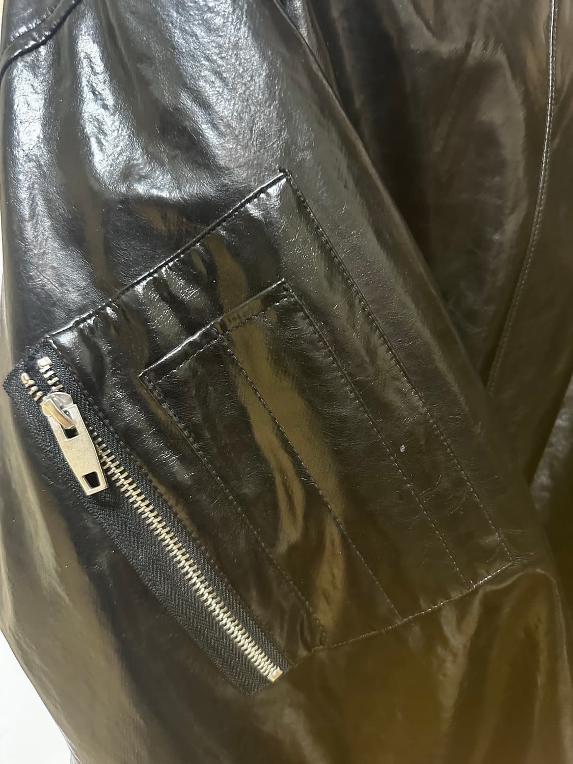 ZARA ビニールエフェクト　ボンバージャケット 상품이미지3