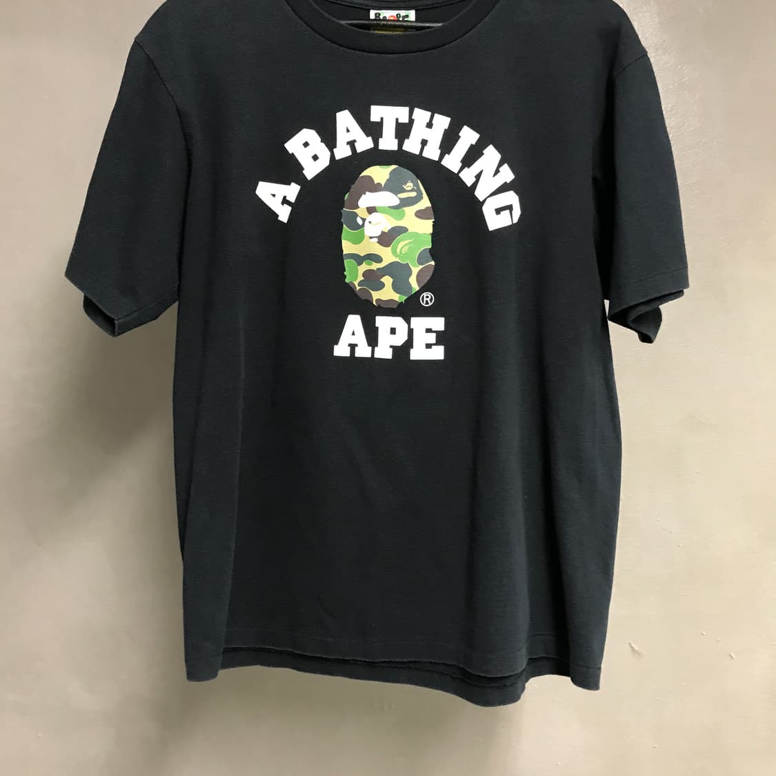베이프 카모 반팔 티셔츠 블랙 M 상품이미지3