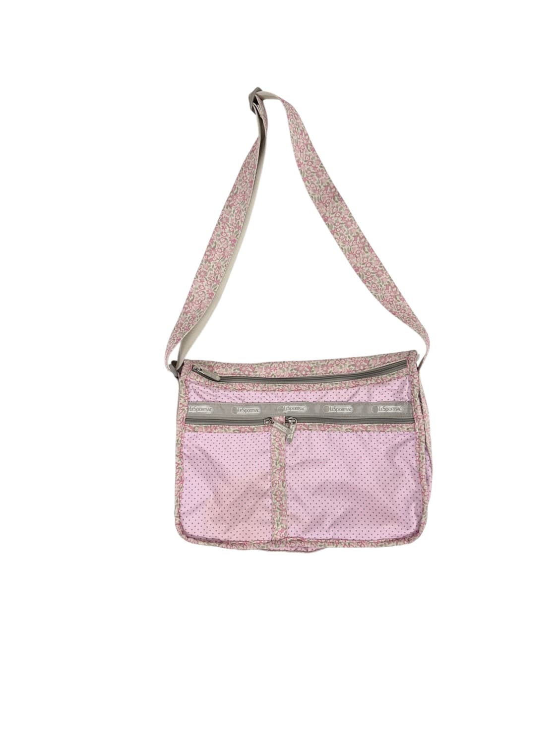 레스포삭 핑크 도트 크로스백 상품이미지1