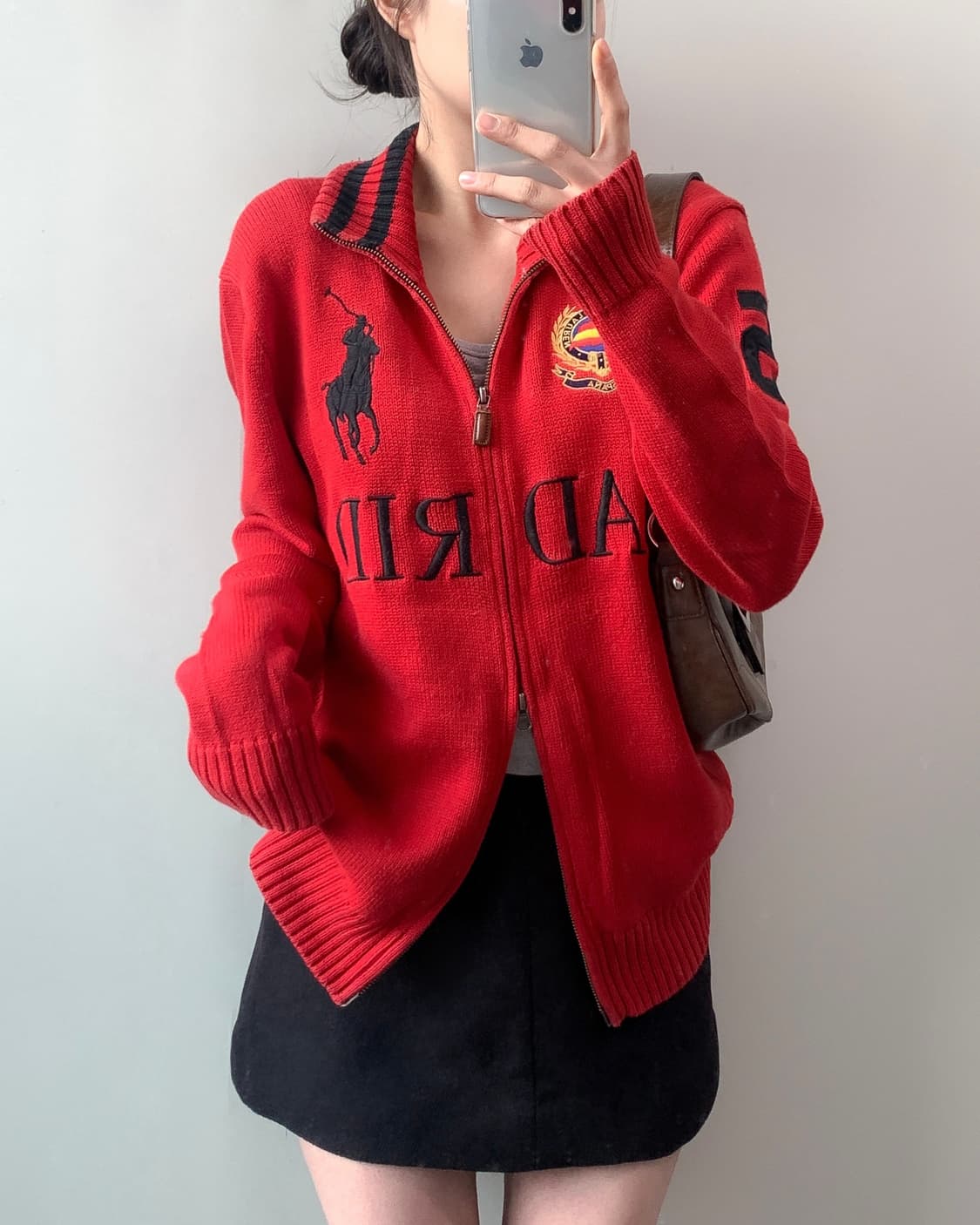 폴로 마드리드 빅포니 니트 집업 상품이미지1