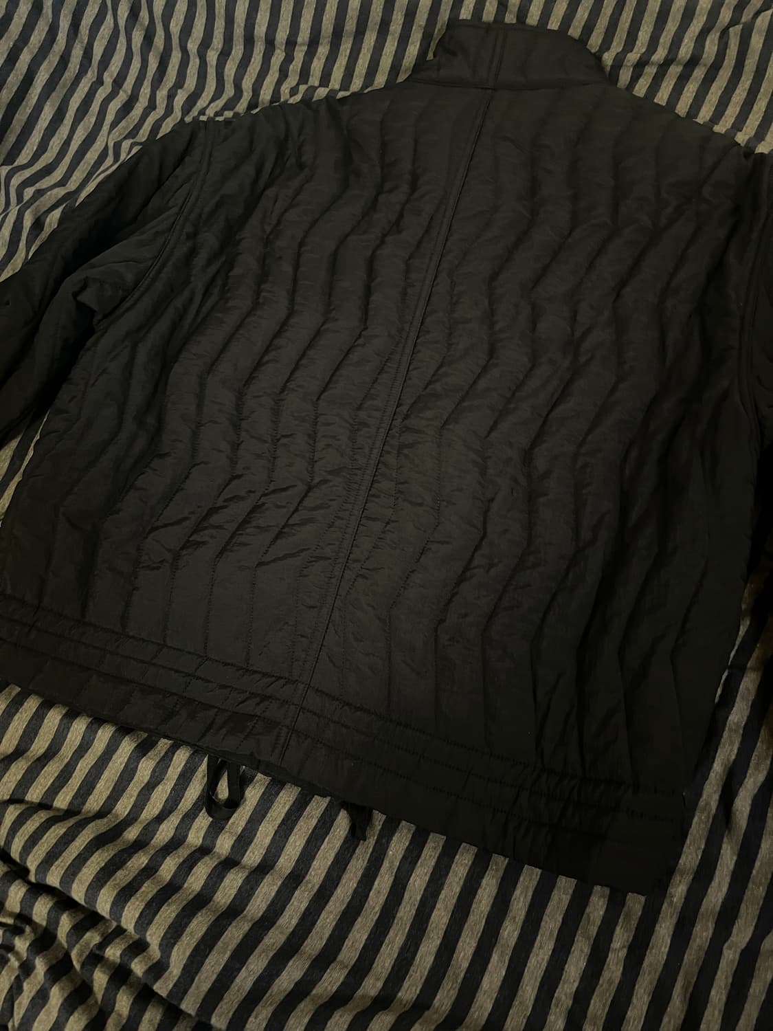 [L] 언어펙티드 21fw 퀼티드 퀼팅 블루종 자켓 네이비 상품이미지5