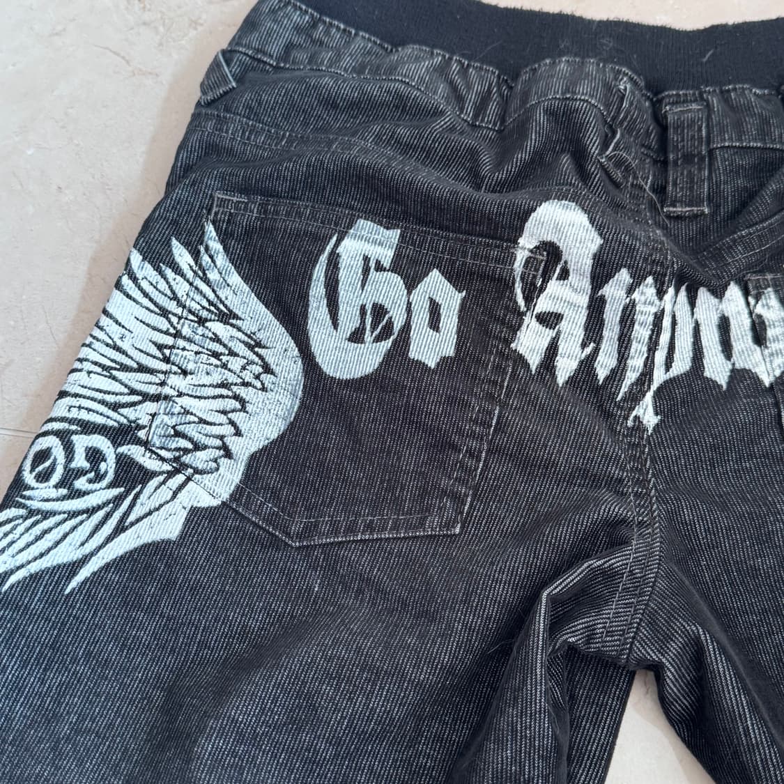 punk lettering detailed pants 상품이미지5