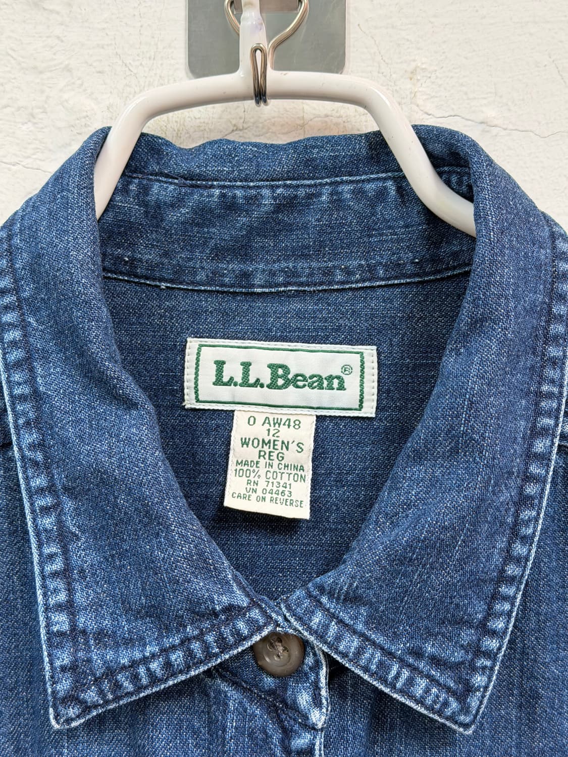 L.L.Bean 엘엘빈 레귤러 핏 청 데님 셔츠 원피스 M 상품이미지3