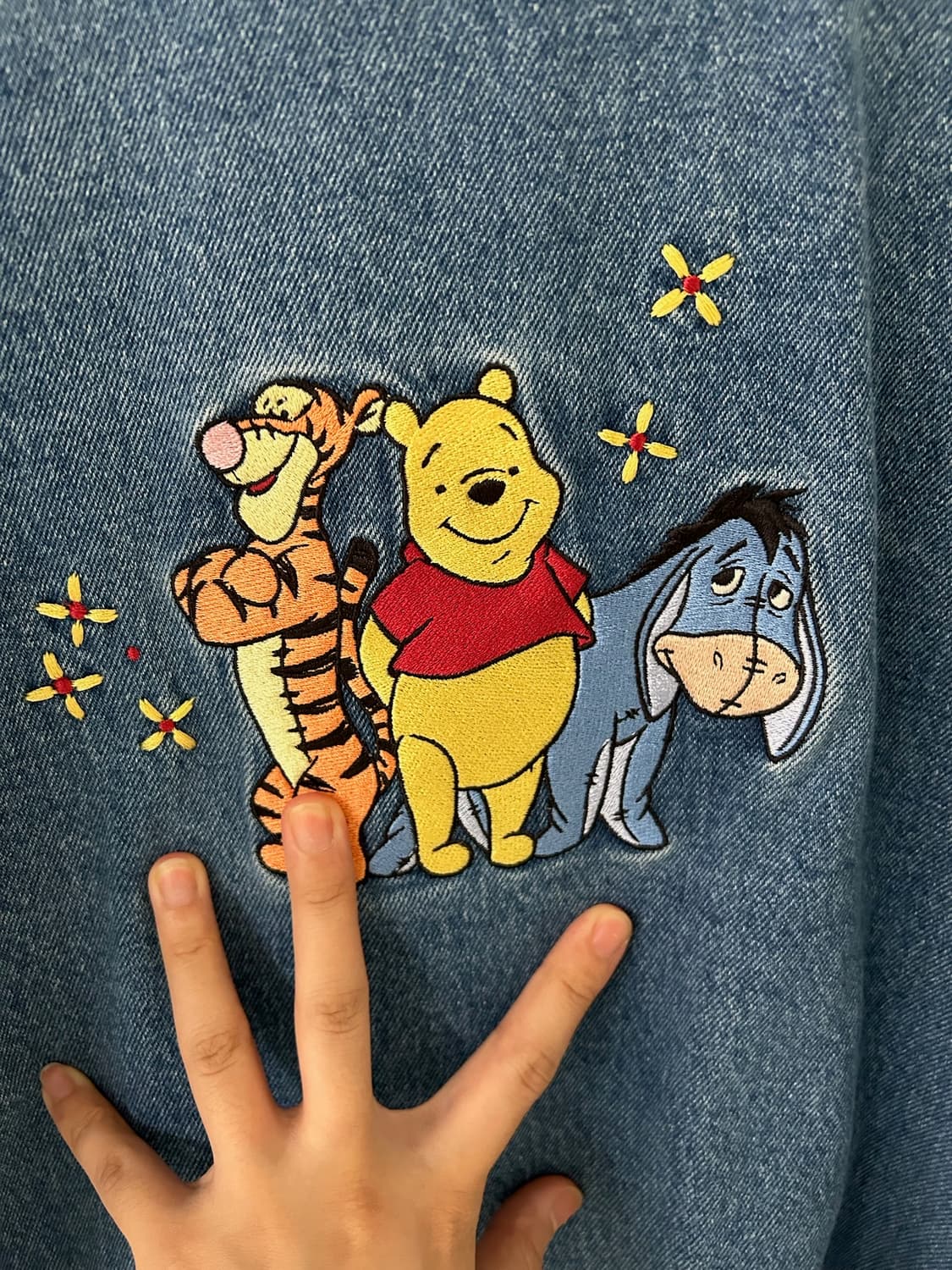 90's Disney store Pooh Denim Chore jacke 상품이미지9