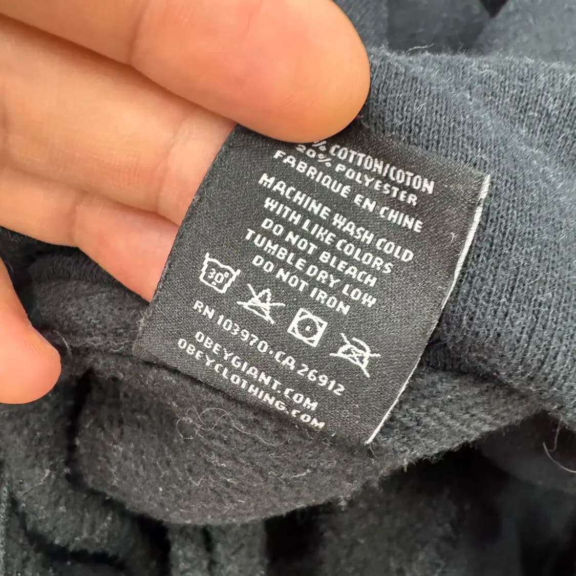 S(100) OBEY x HUF 오베이 허프 콜라보 후드 티셔츠 상품이미지5