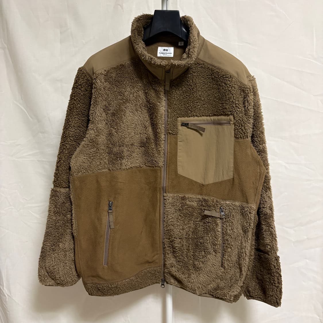 유니클로x엔지니어드 가먼츠 콜라보 플리스 집업 / 브라운, M 상품이미지1