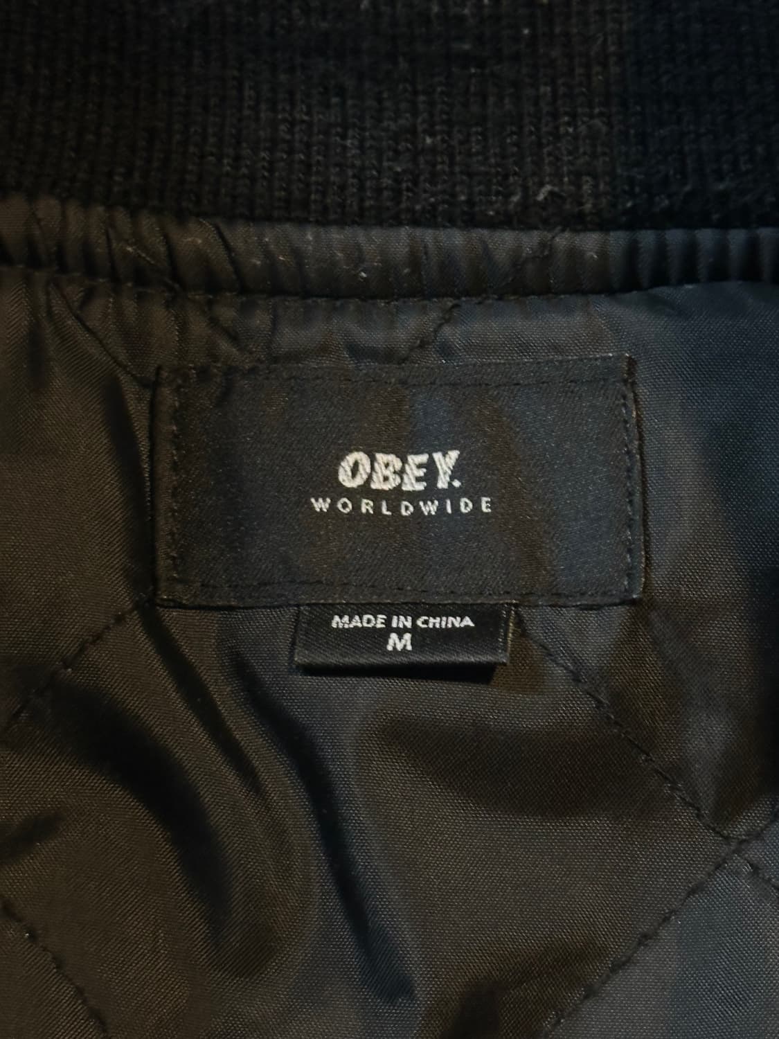 매장판) 오베이 OBEY SAVAGE HELL 퀄팅 봄버 자켓 블랙 상품이미지5