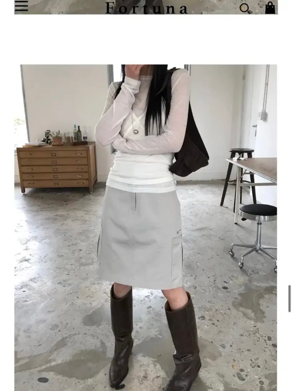 카고 미디 스커트 상품이미지1