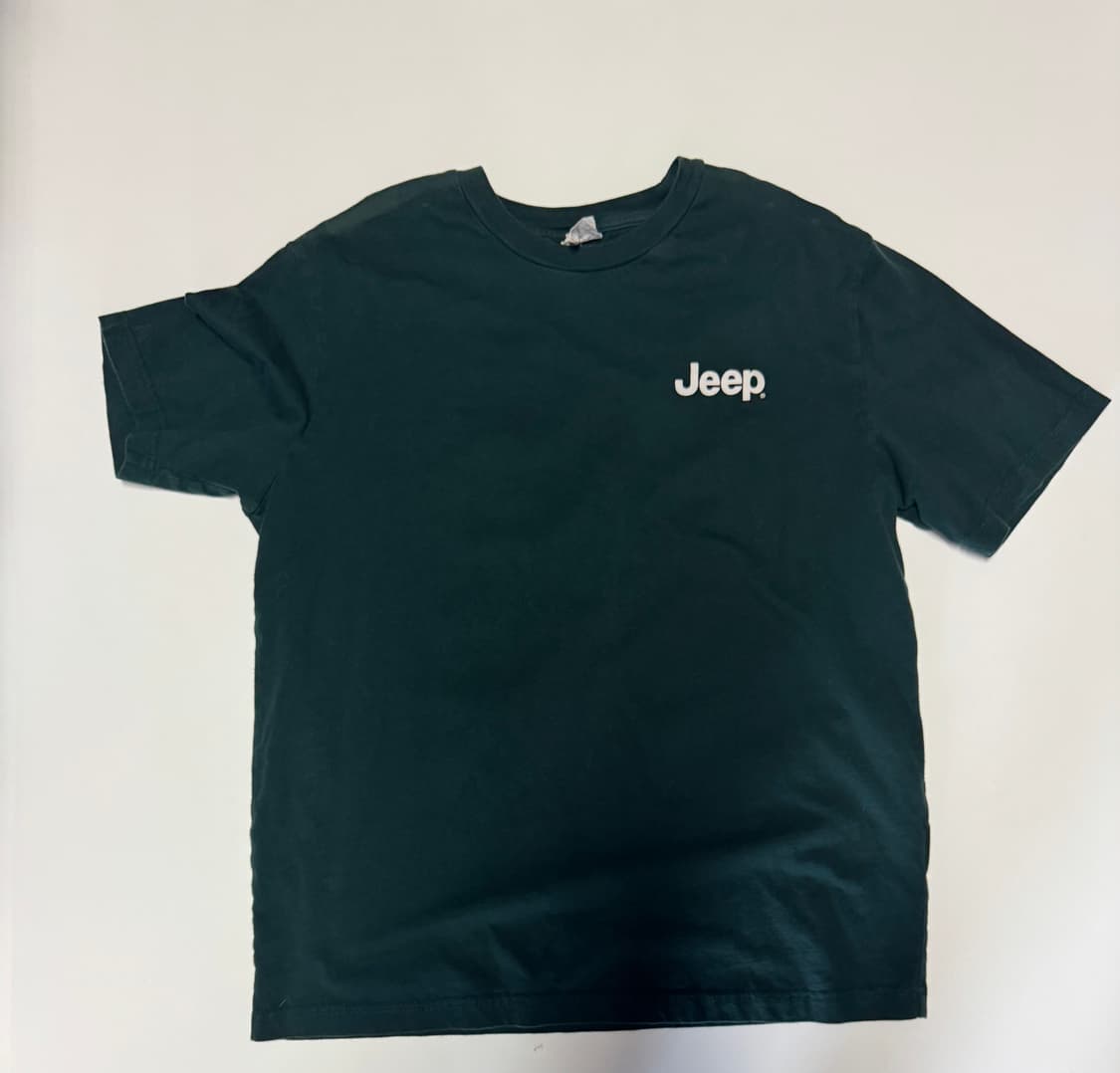 지프 Jeep 스몰 로고 반팔 티셔츠 L 그린 상품이미지1