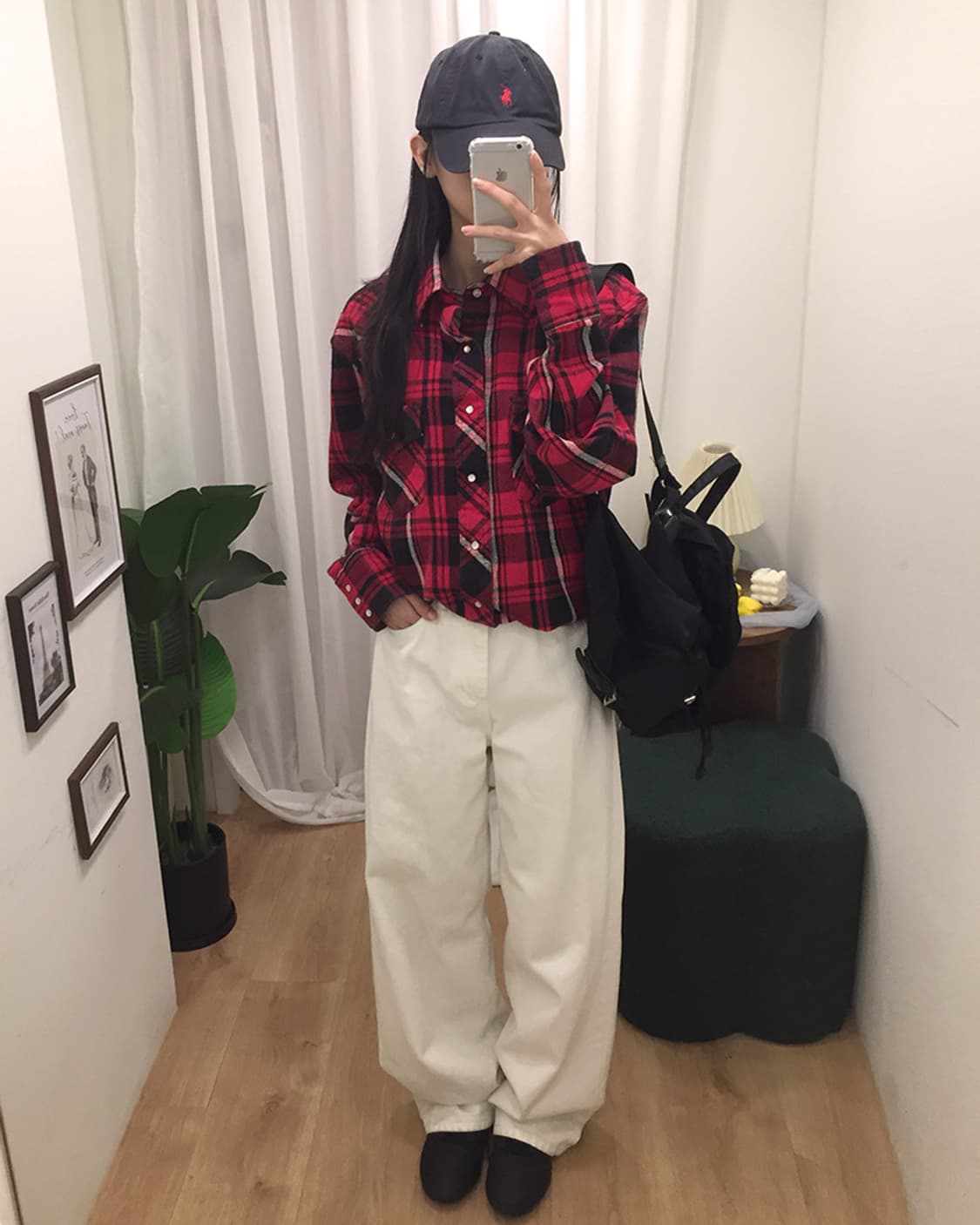 공용 랭글러 투포켓 체크셔츠 100 상품이미지1