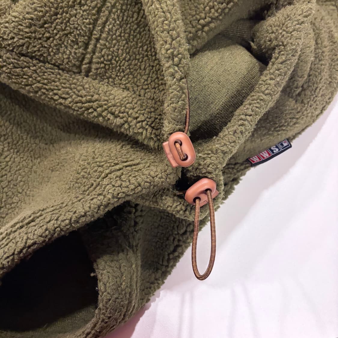 [100] MLB 엠엘비 오클랜드 카키색 뽀글이 후드집업 점퍼 C849 상품이미지8