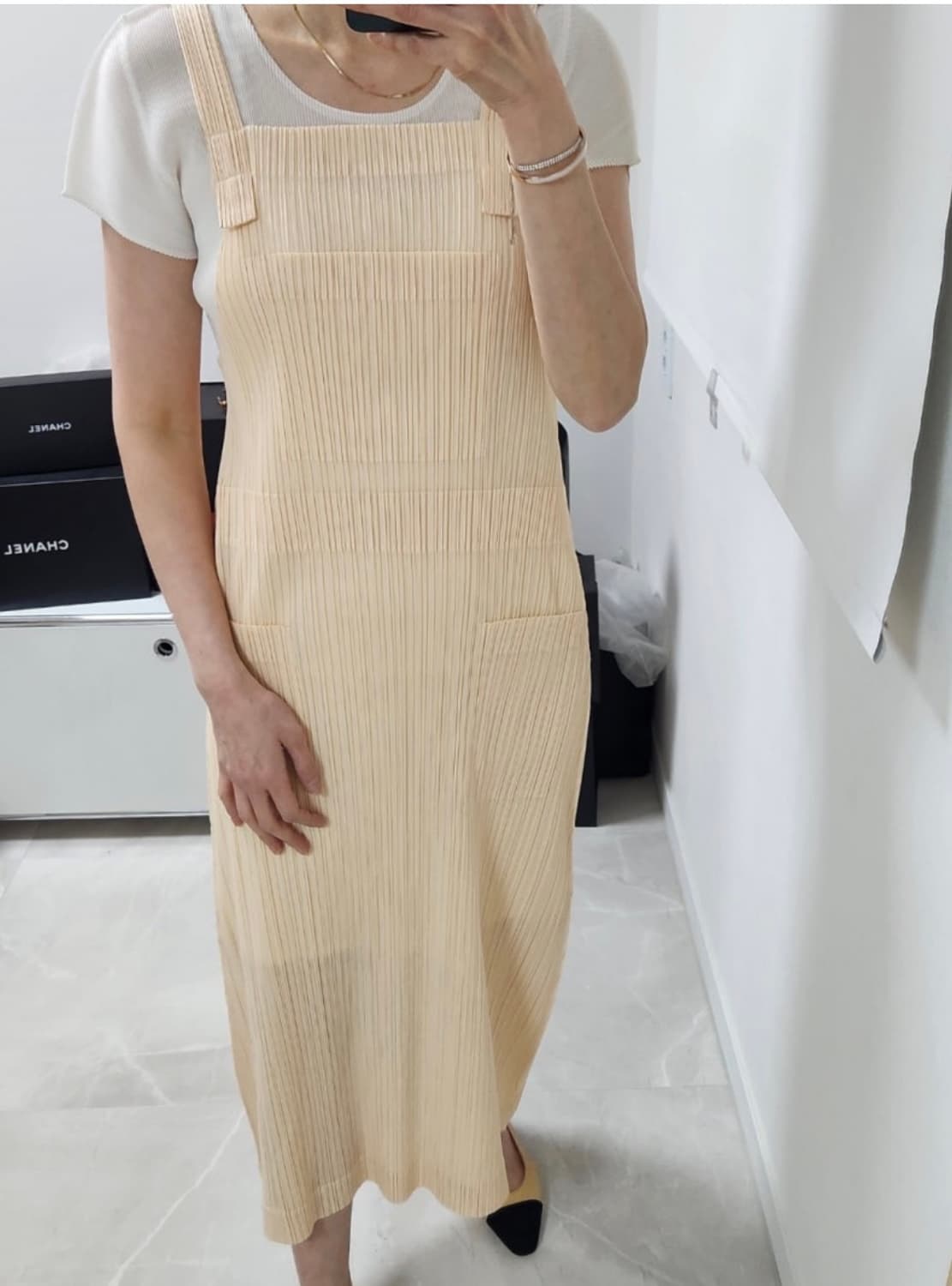 플리츠플리즈 멜빵원피스 3 상품이미지4