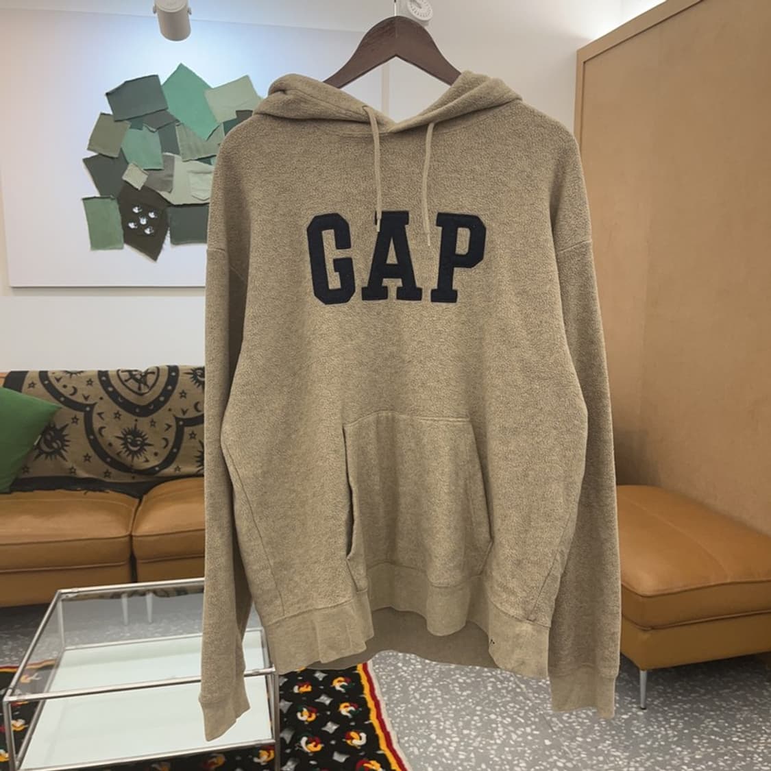 갭 올드스쿨 빈티지 빅로고 기모 후드티 L C07570 상품이미지3