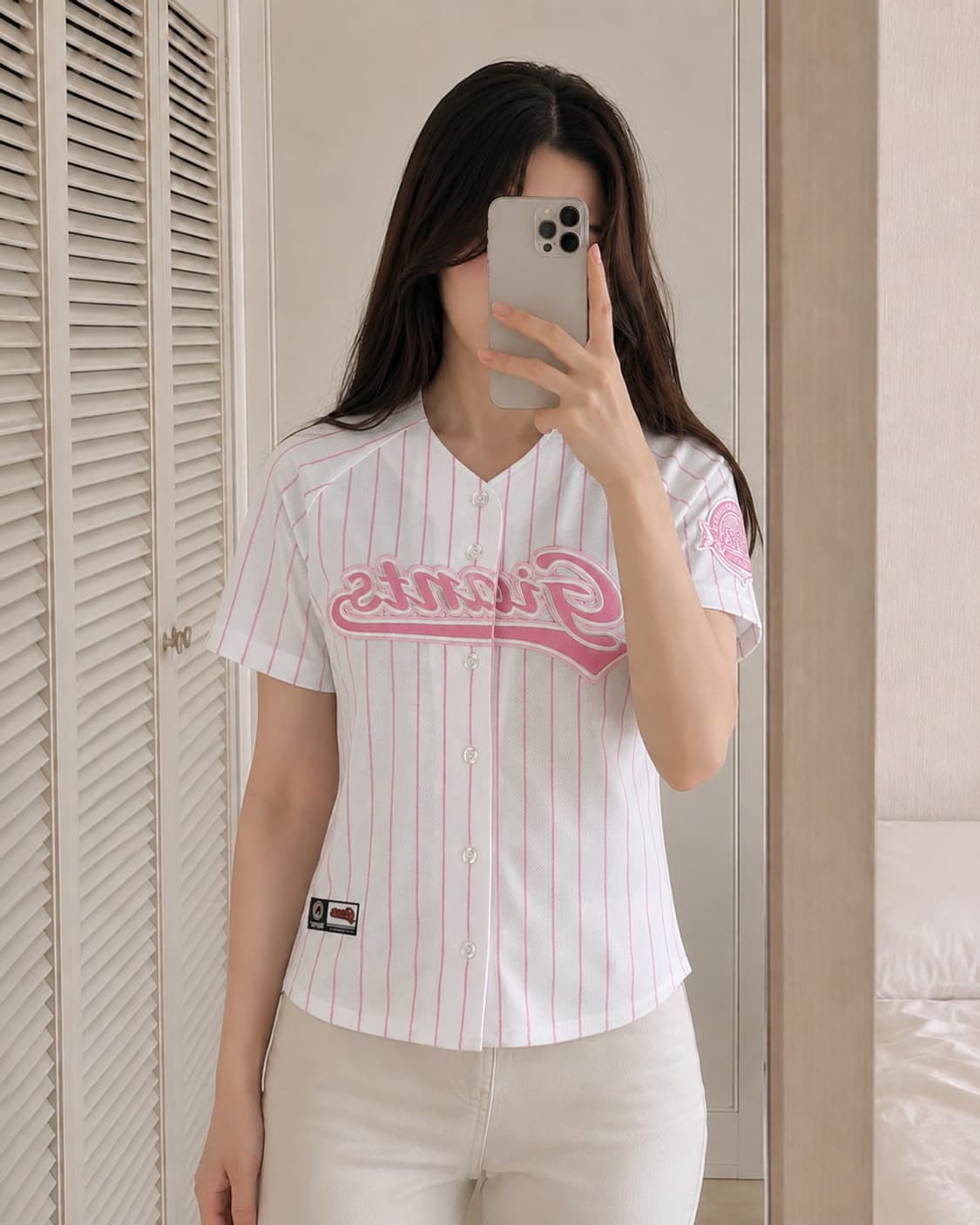 롯데 자이언츠 네포스 핑크 노마킹 유니폼
 상품이미지4