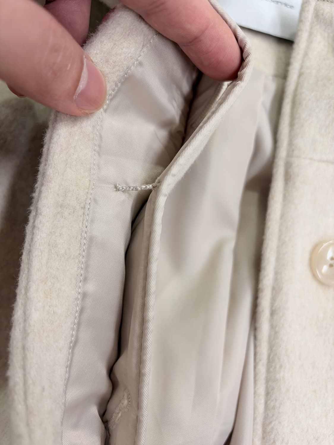 타입서비스 후드 하프 코트 오트밀, 후디드 상품이미지8