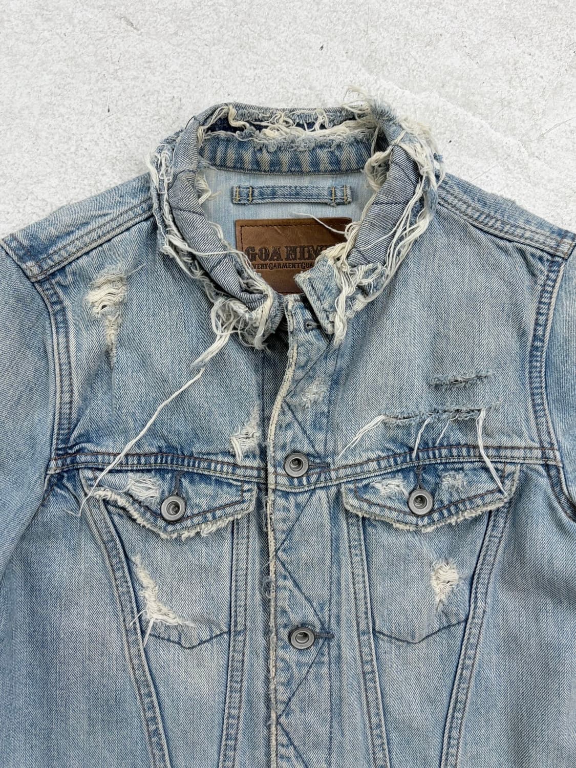 GOA 디스트레스드 데님 자켓 상품이미지6