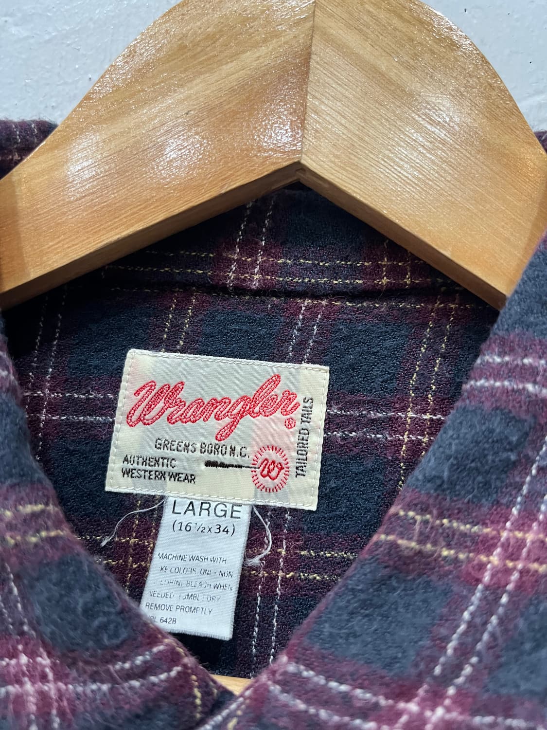 랭글러 웨스턴 플란넬 셔츠 우먼즈 Made in JAPAN  상품이미지3