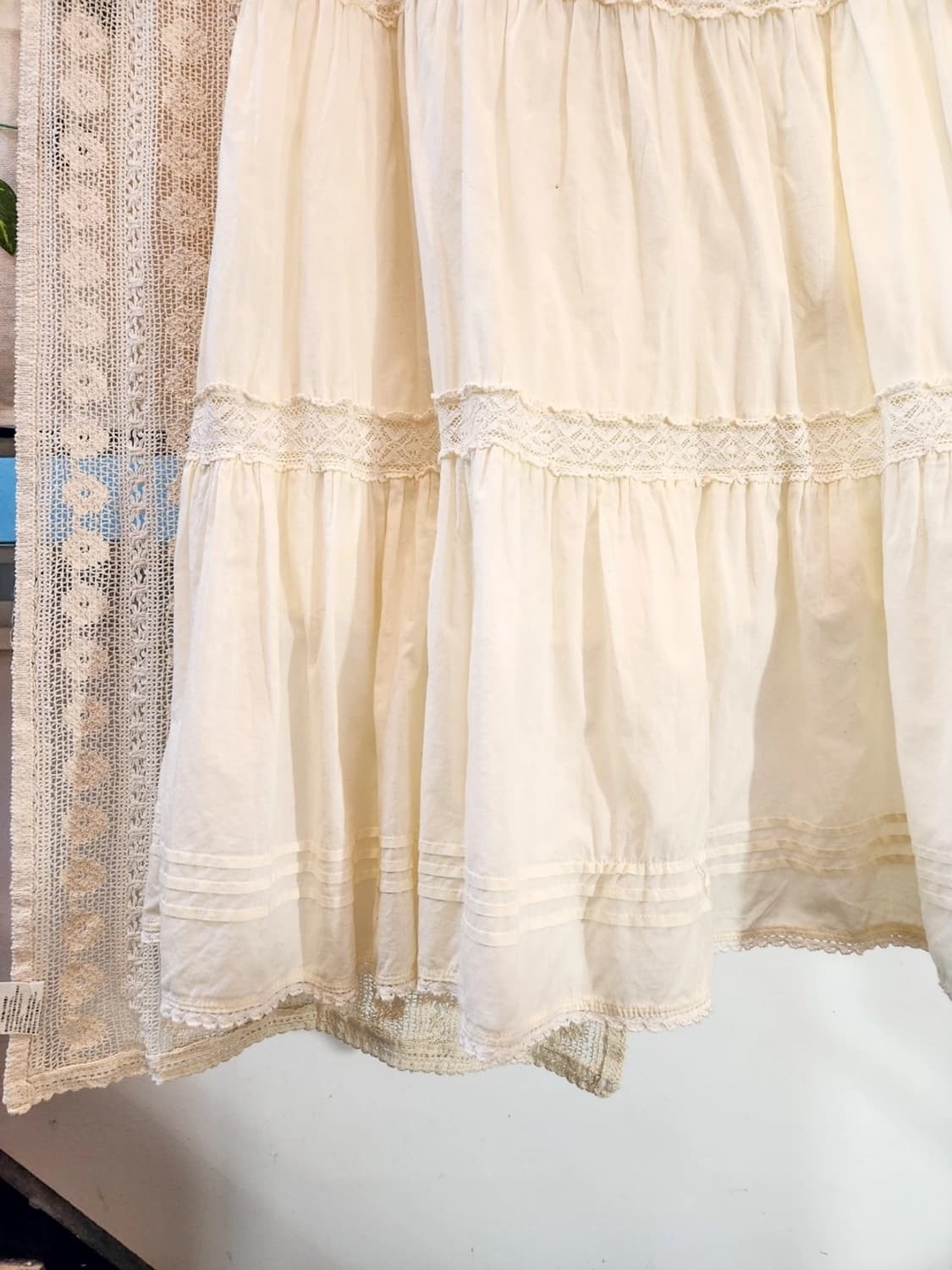 빈티지 아이보리 캉캉 레이스 스커트 상품이미지3