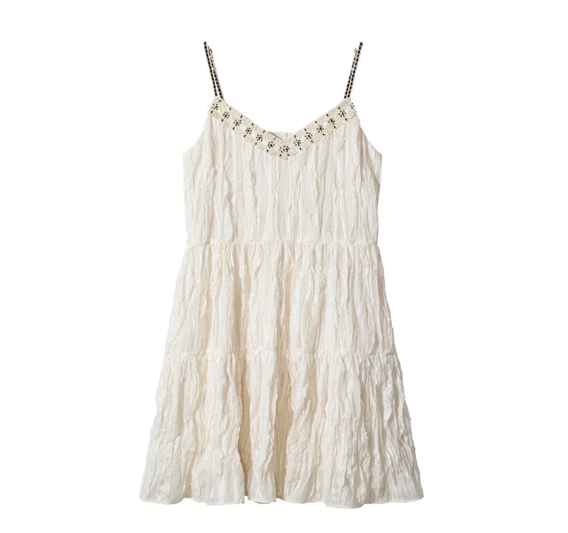 오앨 원피스 LACE SLIP MINI DRESS_IVORY 카리나 상품이미지4