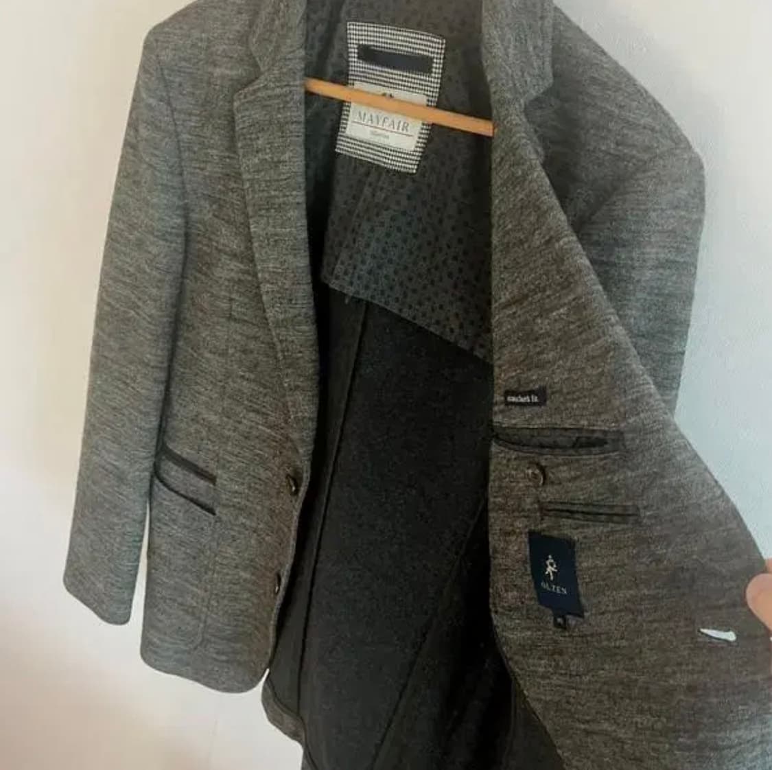 올젠 캐주얼 슬림핏 자켓 95 울콤비 메이페어 라벨 상품이미지2