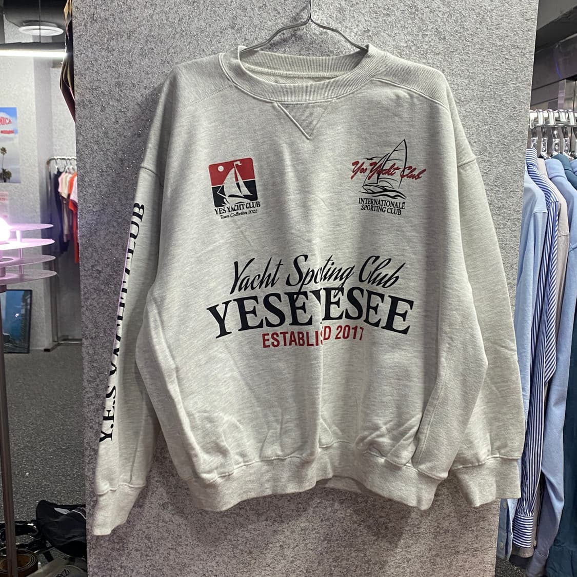 예스아이씨 빅로고 요트클럽 스웻 B3662 상품이미지2