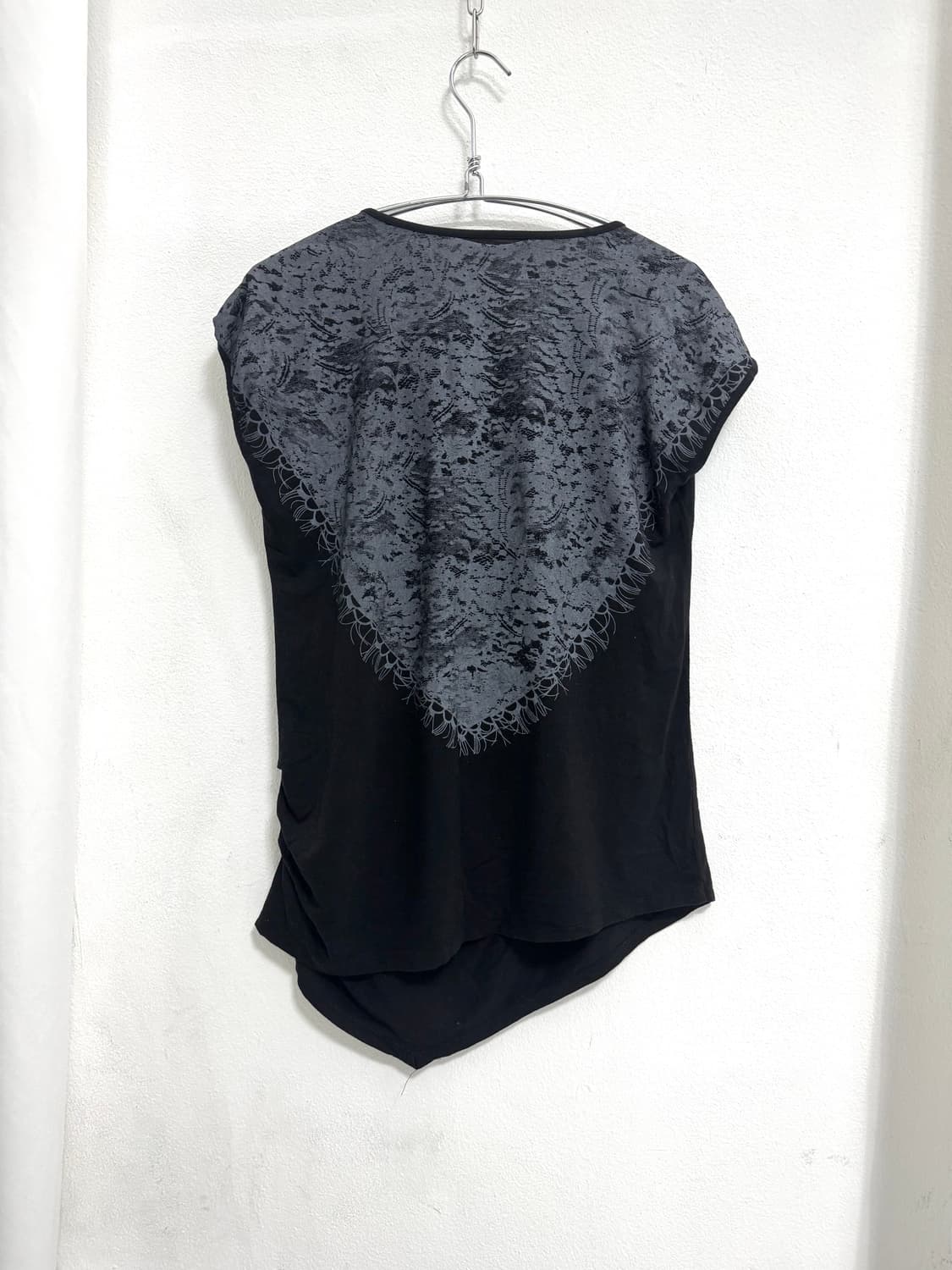 Scarf Print Asymmetrical Top 상품이미지3