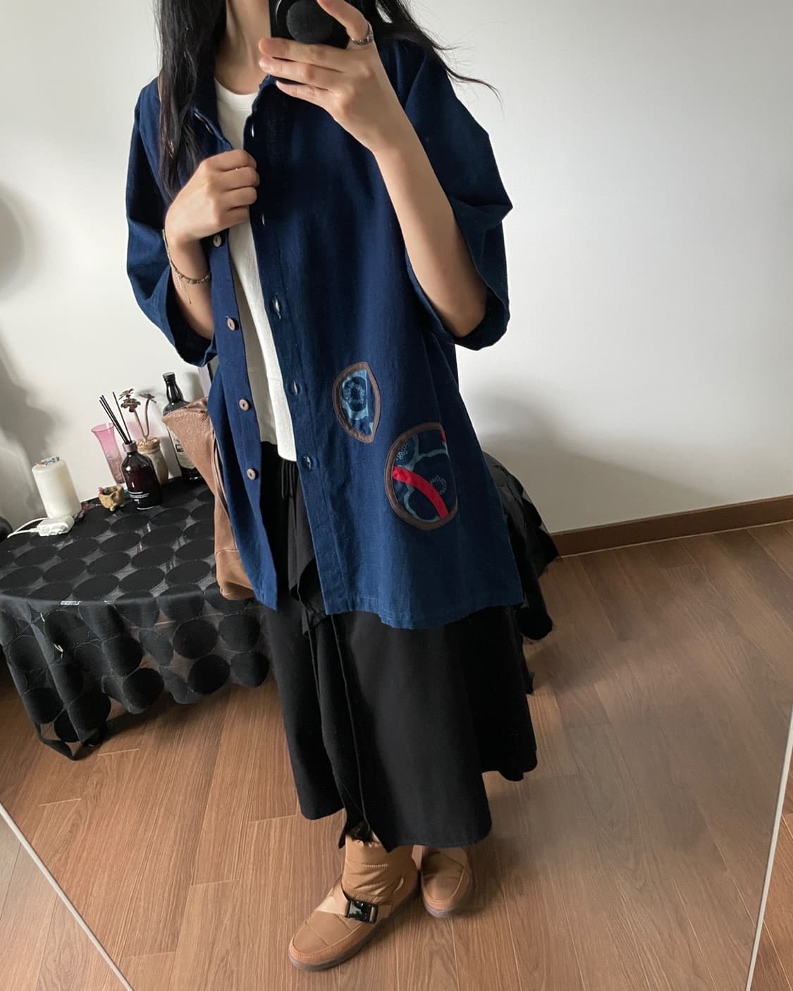 indigo shirt-jacket 상품이미지5