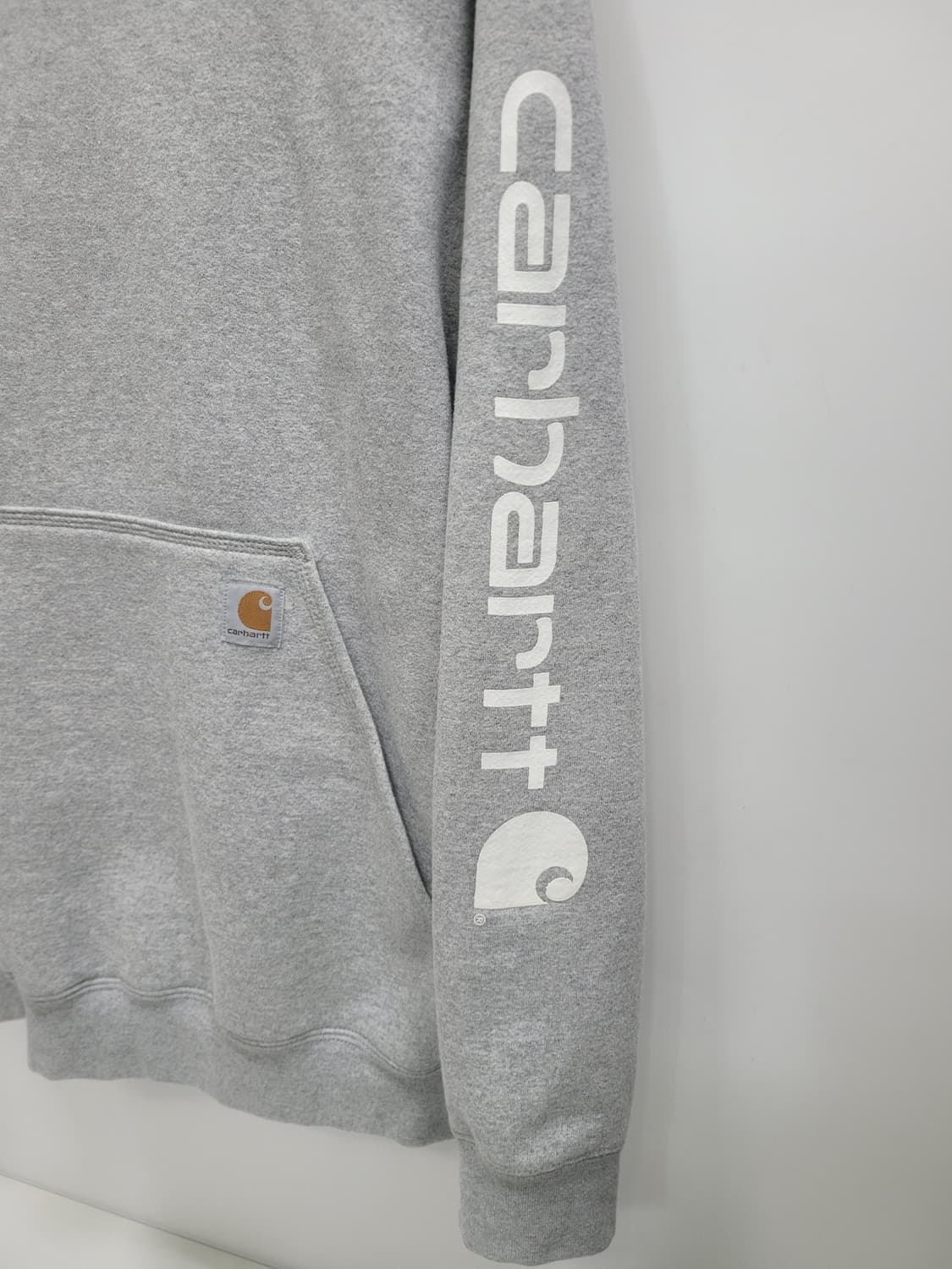 carhartt 칼하트 미드웨이트 팔로고 후드 티셔츠 / 남 M 그레이
 상품이미지5