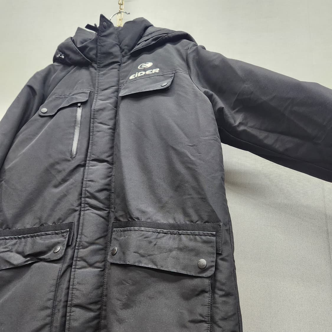 아이더 로고 후드 덕다운 패딩 XS(M) 상품이미지3