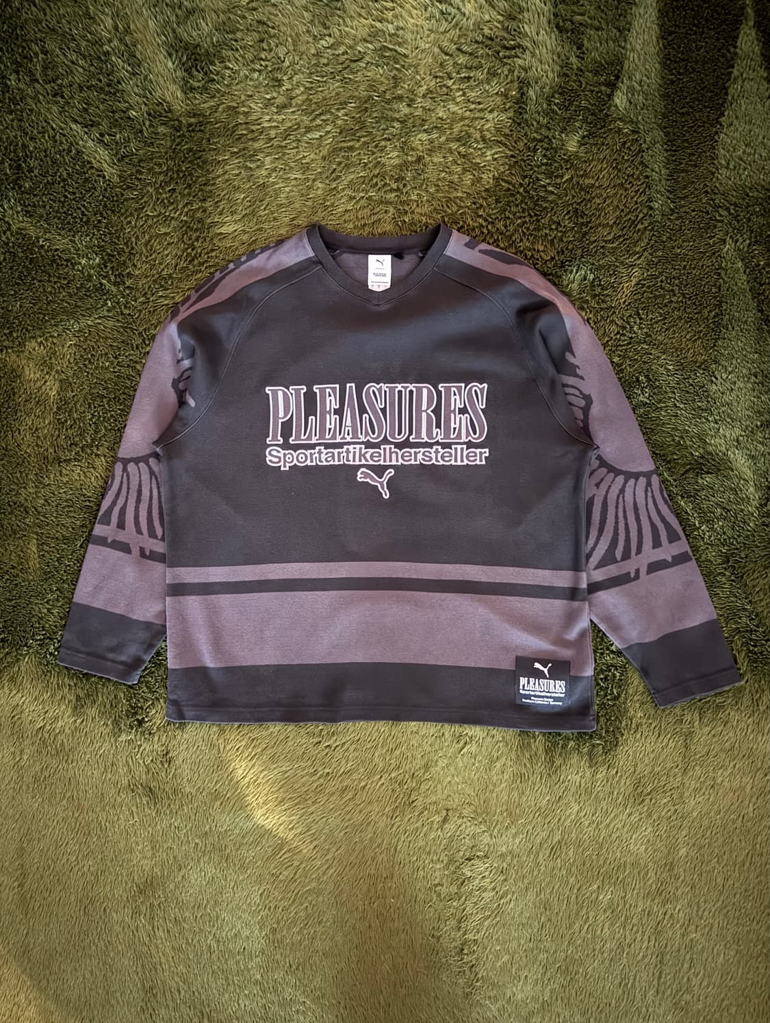 [L] 푸마 X 플레져스 Pleasures 코튼 하키 저지 블랙 상품이미지1