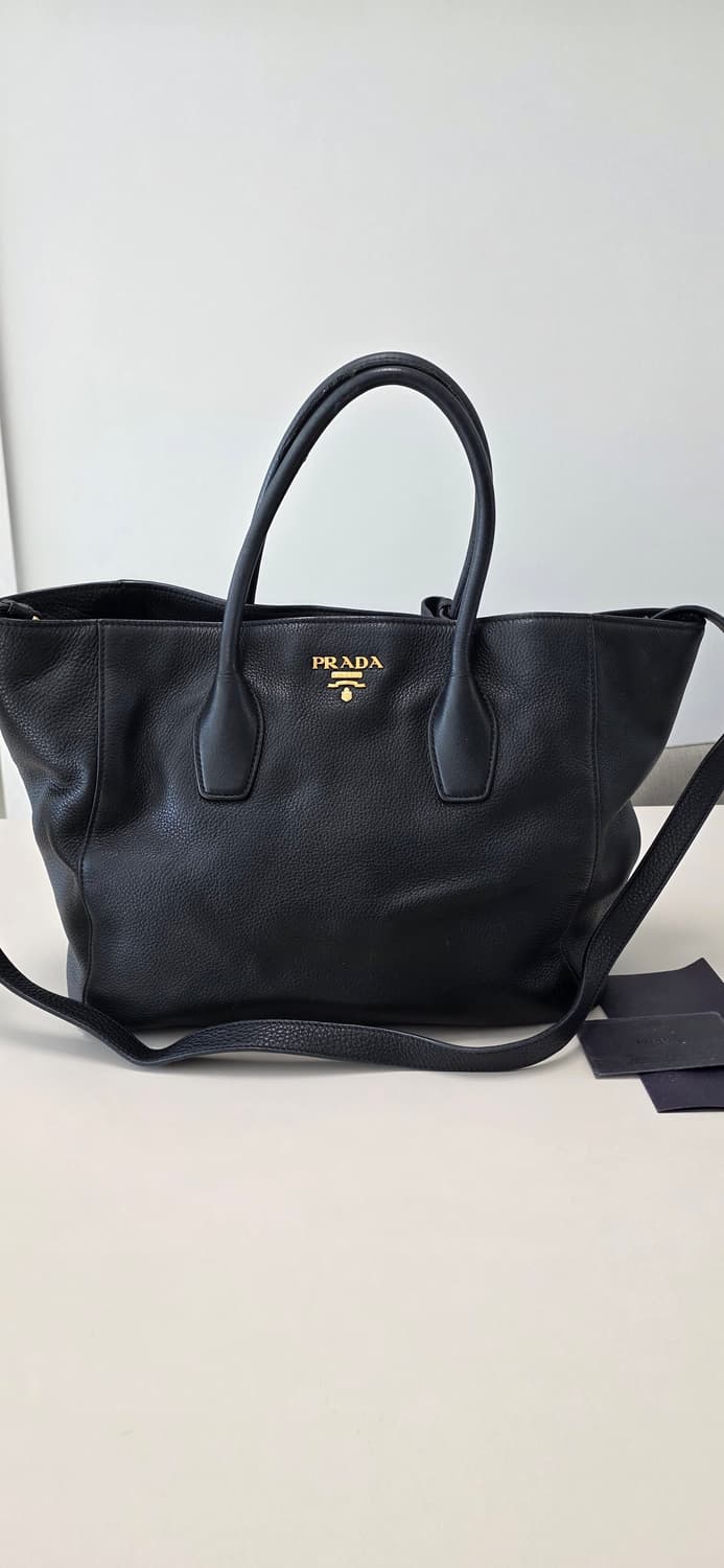 프라다 비텔로 다이노 블랙 토트백 상품이미지1