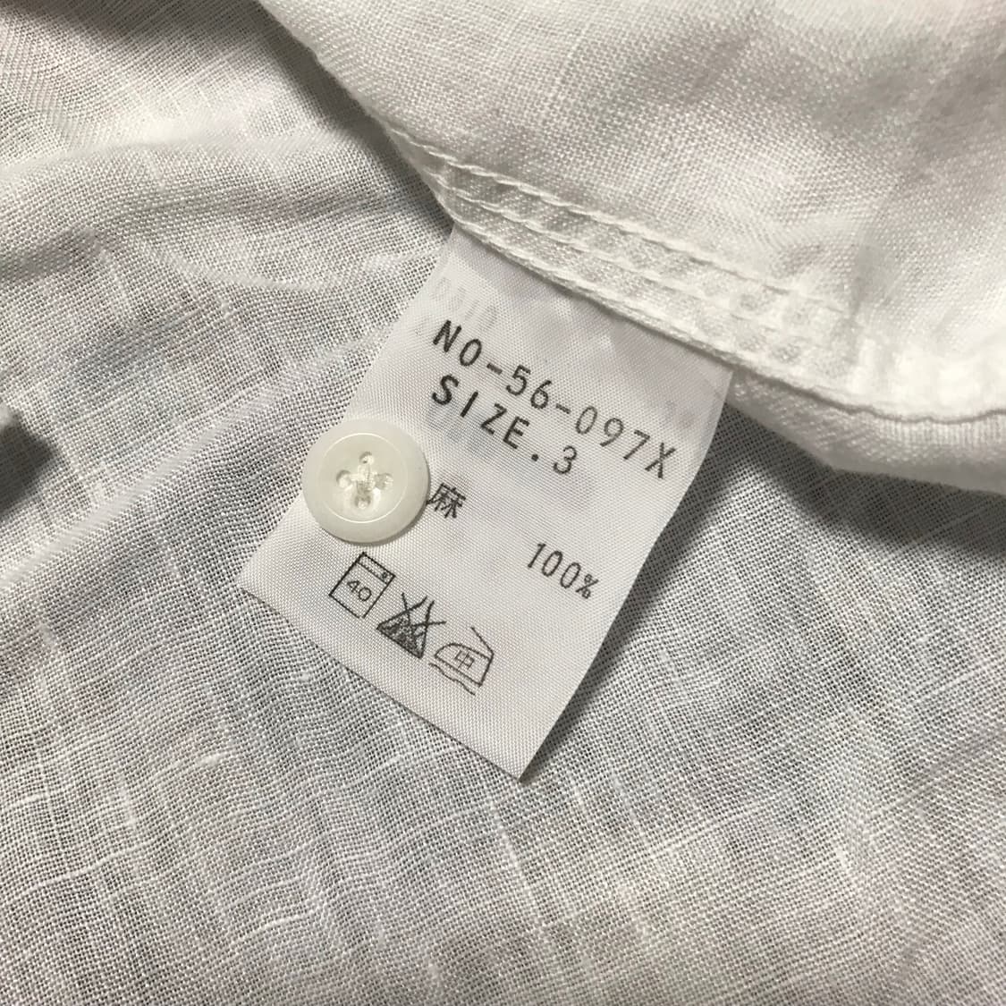 재팬 옴니갓 린넨 화이트 셔츠 3번 상품이미지5