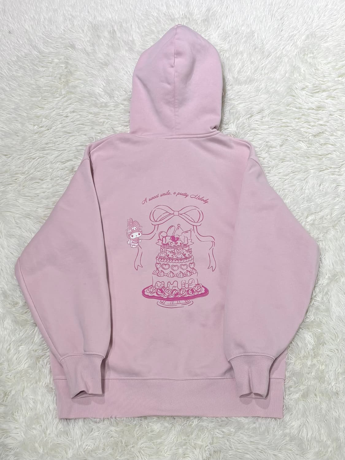 GU 산리오 마이멜로디 베이비핑크 후드집업 상품이미지6