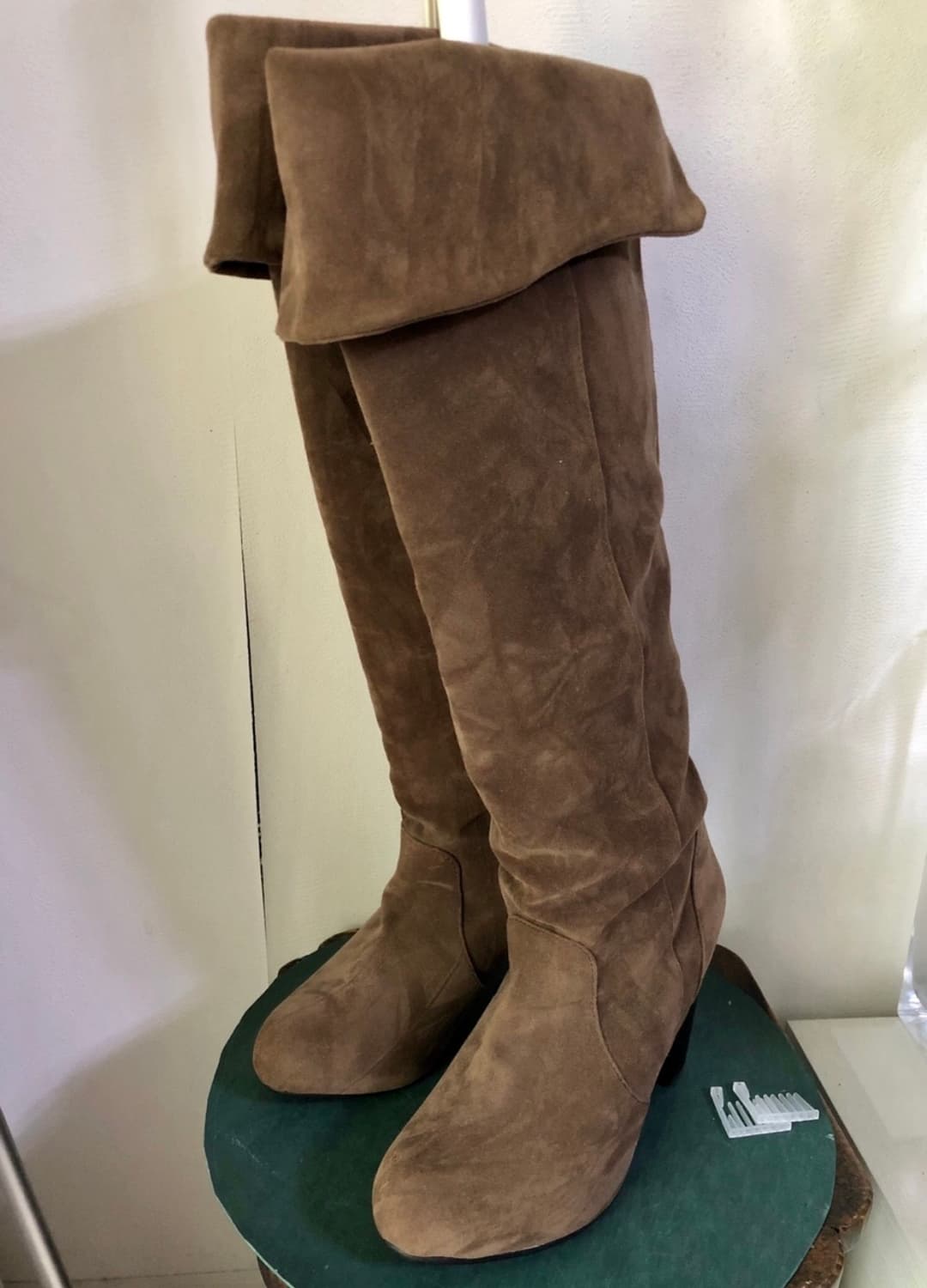 HEATHER 스웨이드 롱부츠 모카 상품이미지3