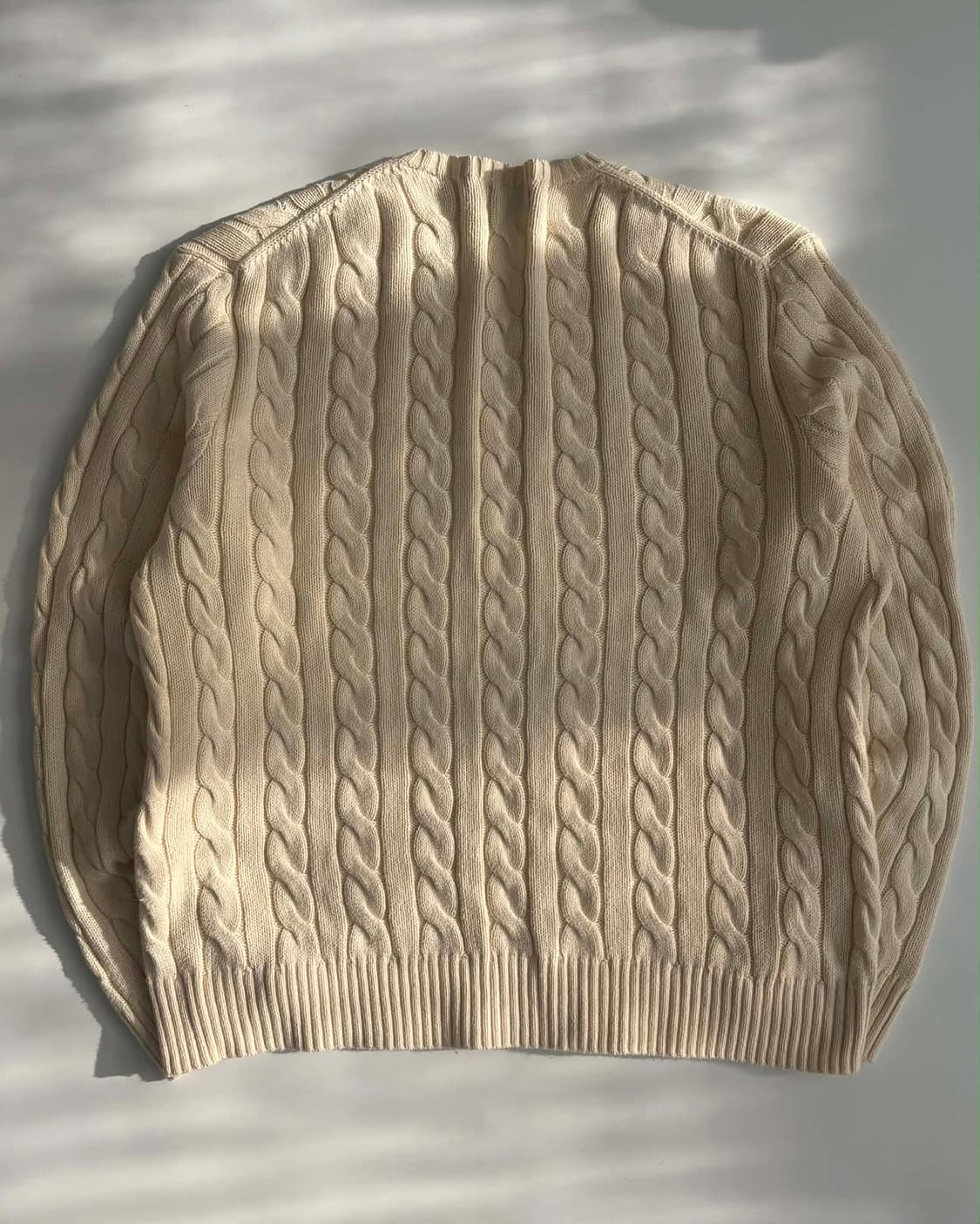 [XL] 폴로 랄프로렌 QR 아이보리 케이블 니트 스웨터 상품이미지2