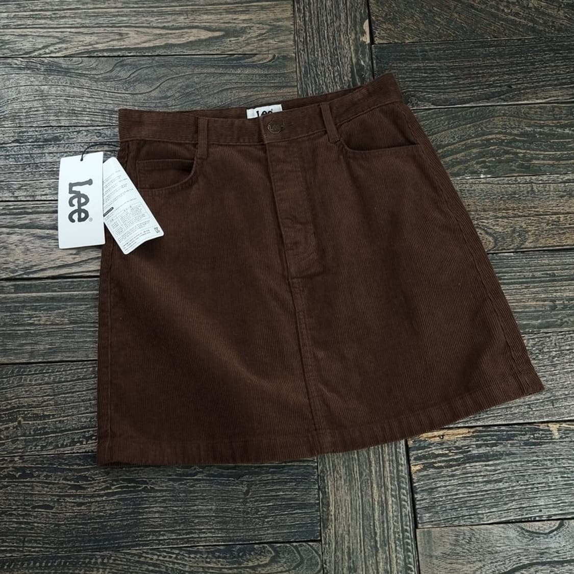 [리](새상품) 코듀로이 골덴 미니스커트 브라운 M18164 상품이미지1