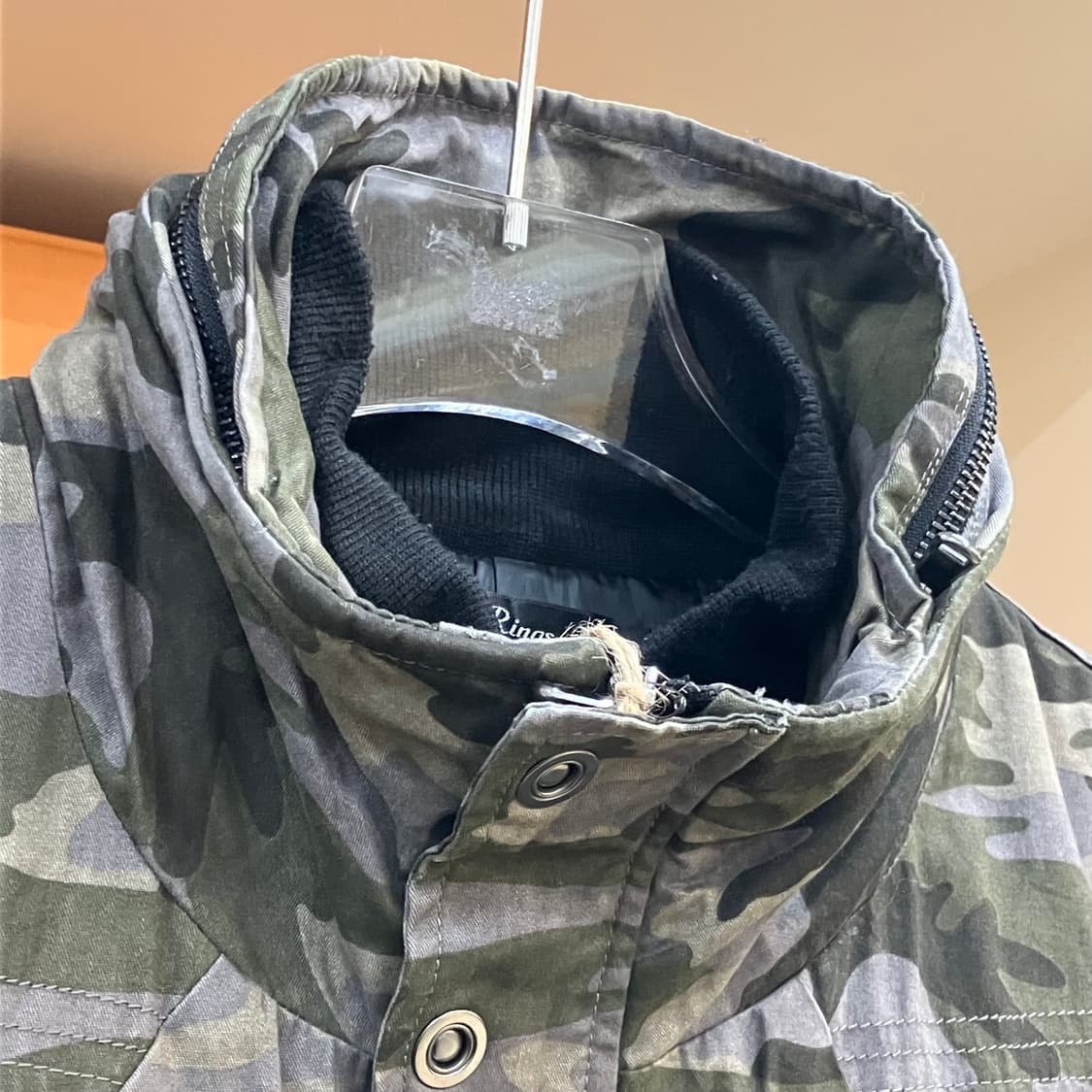 VTG 카모플라쥬 밀리터리 필드 자켓 XL 상품이미지5