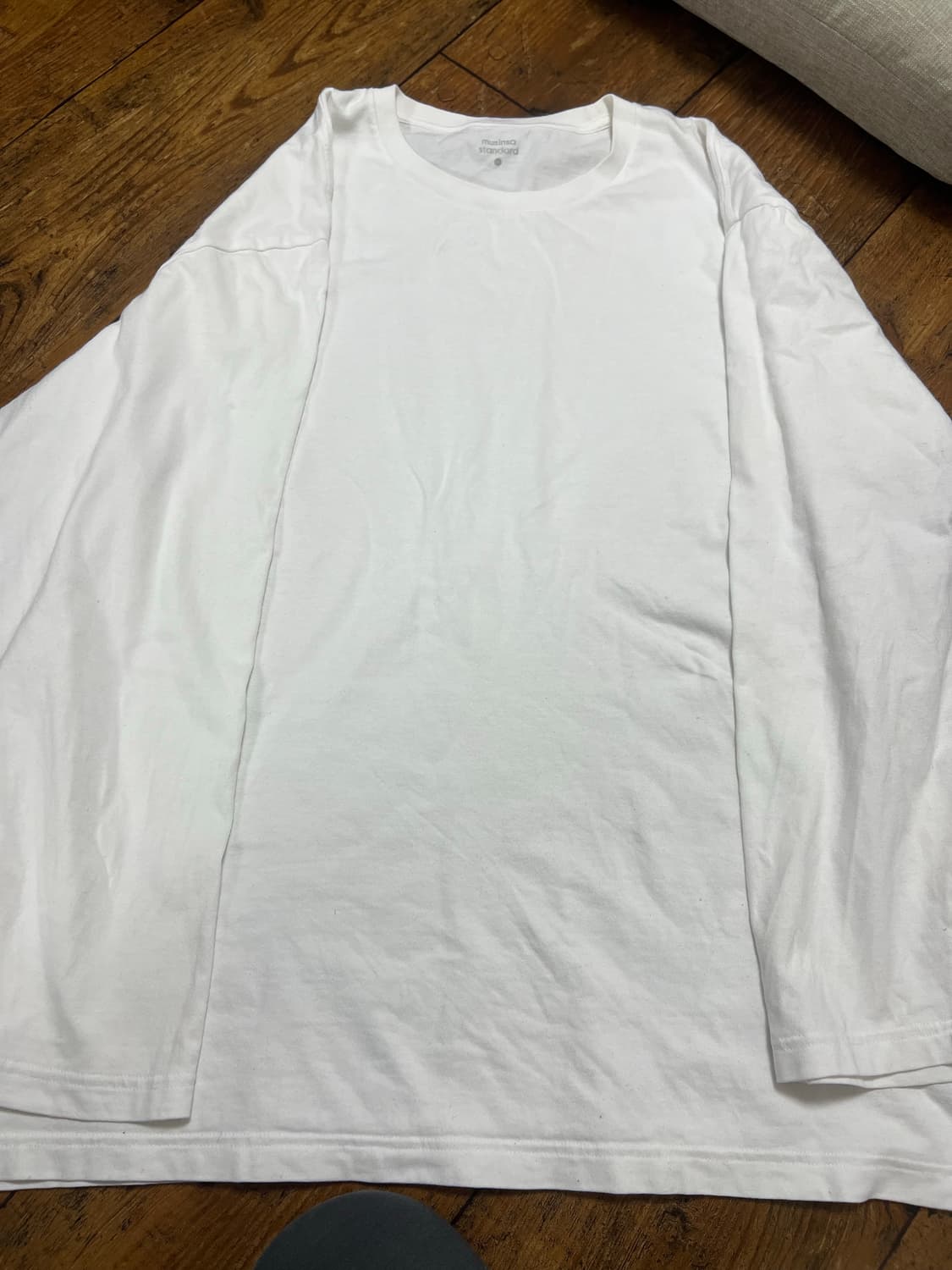 무신사 스탠다드 레이어드 크루 넥 긴소매 티셔츠_일반 기장 [화이트] 상품이미지1