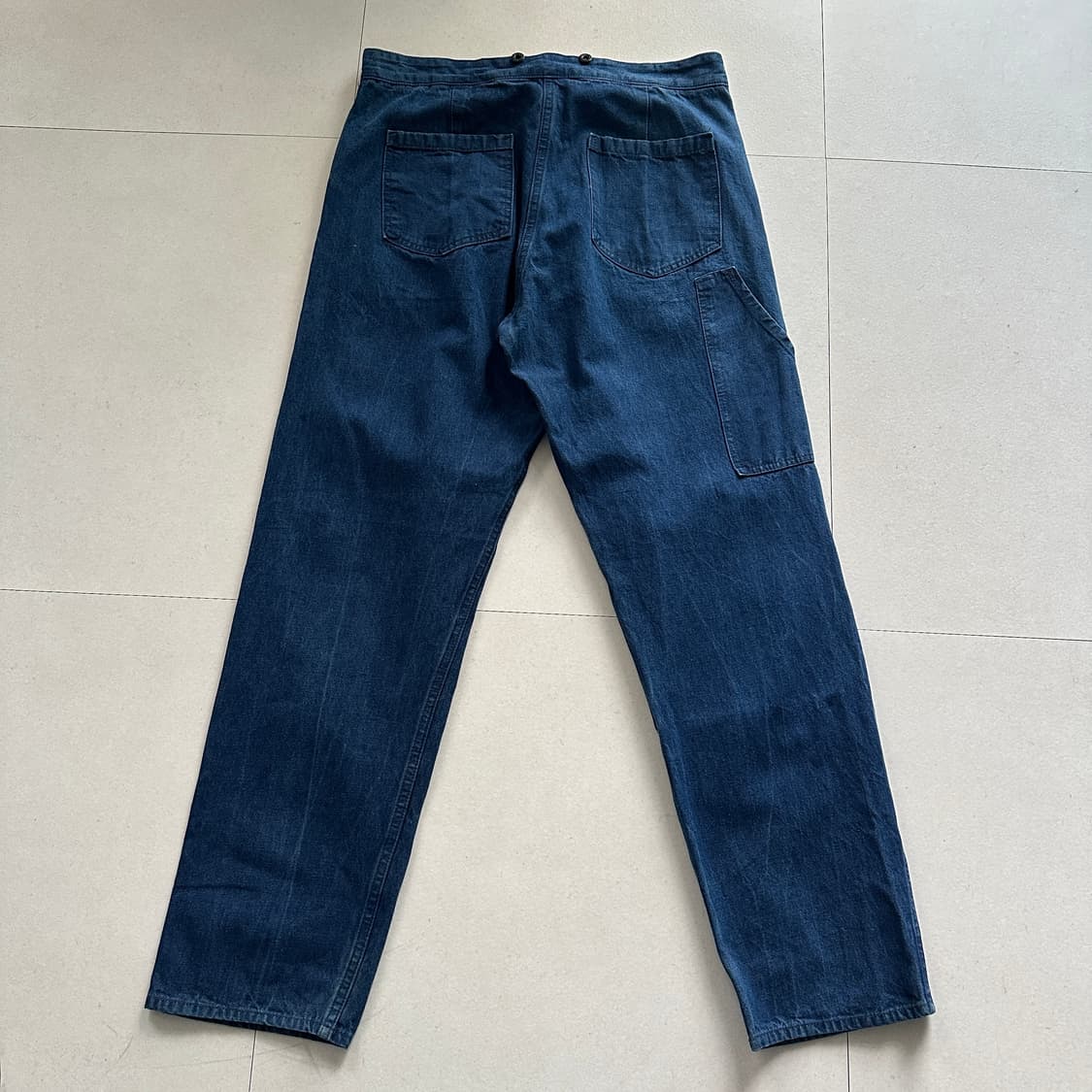 미 해군 USN 데님 복각 더블락 데님 워크 팬츠 월계수 버튼  상품이미지5