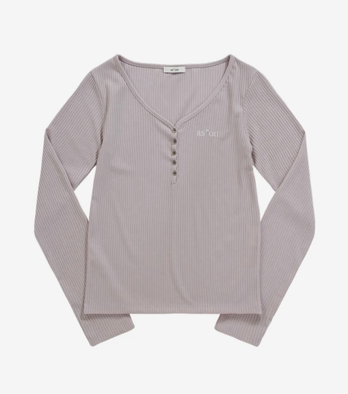 애즈온 버튼 티 핑크 상품이미지1