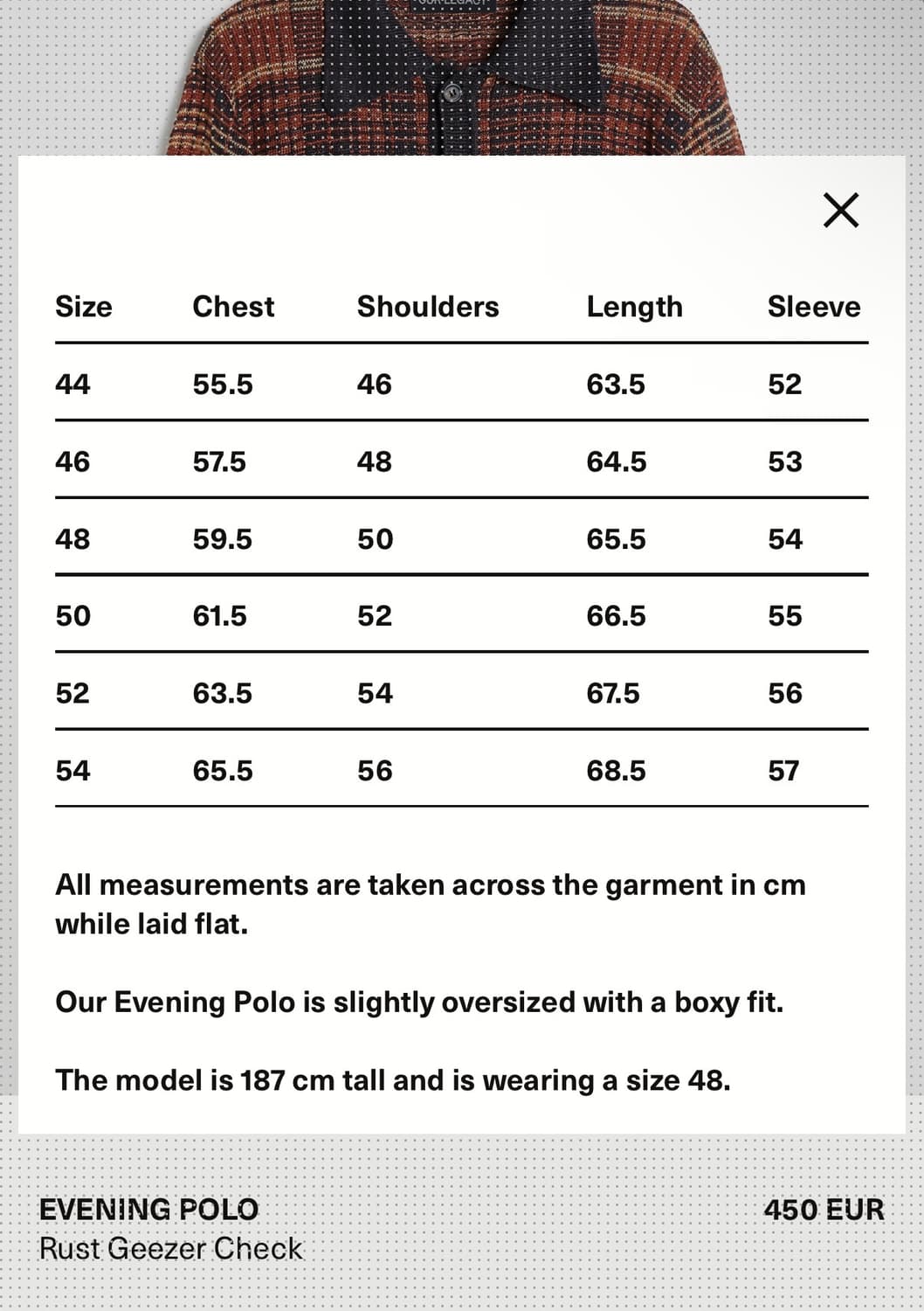 [50]아워레가시 이브닝폴로 러스트 지저 체크 상품이미지7