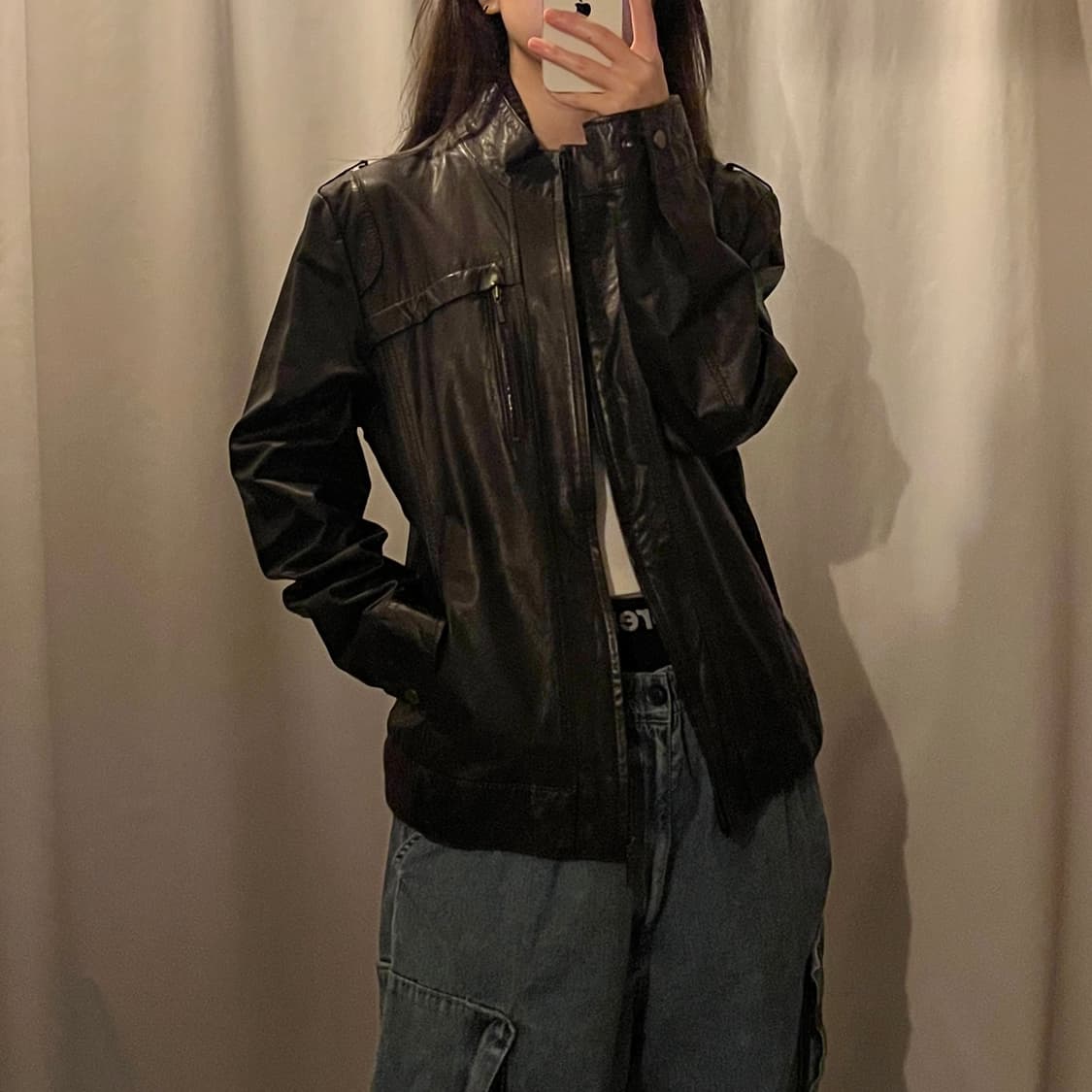 BASSO 염소가죽 자켓 브라운 상품이미지1