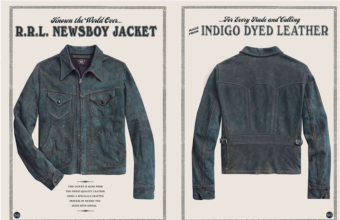 RRL 더블알엘 인디고 양가죽 자켓 상품이미지1