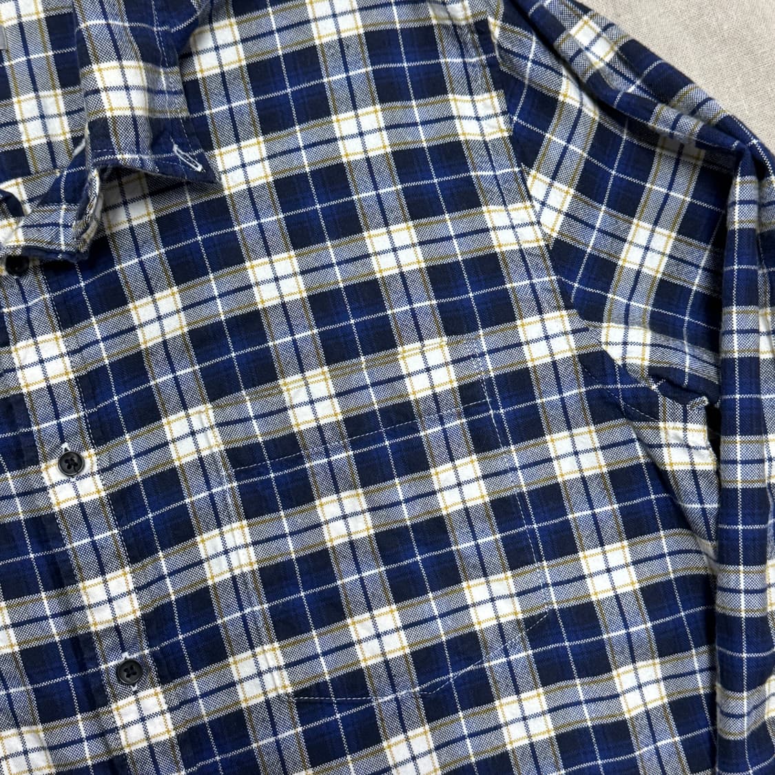 유니클로 블루 체크셔츠 XL 상품이미지4