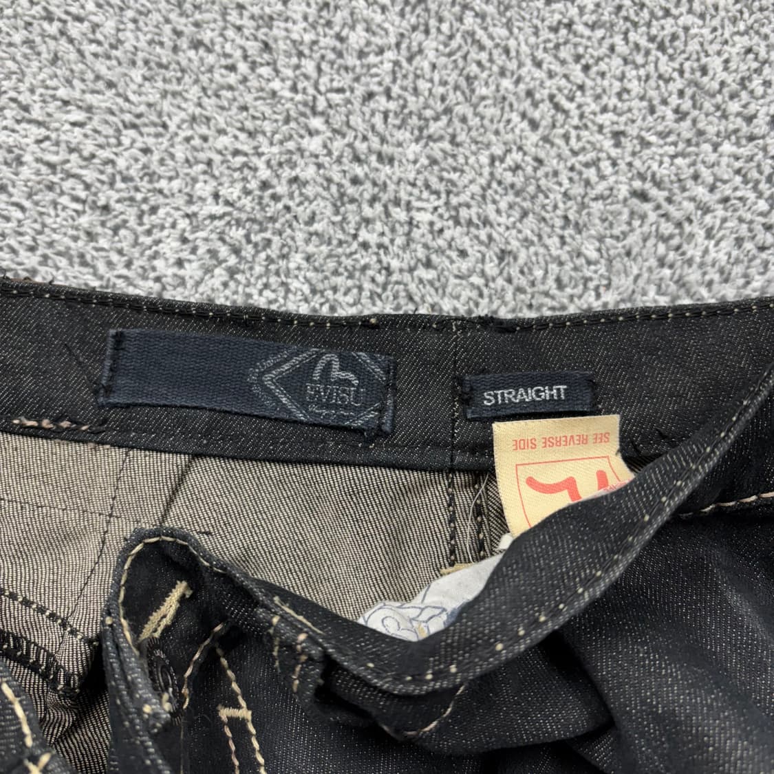 에비수 Genes Stock 레더 패치 데님 팬츠 상품이미지5