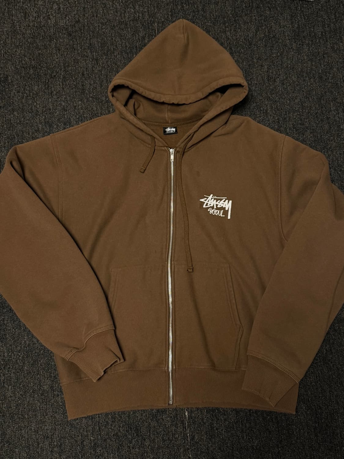 [XL] 스투시 스탁 서울 후드 집업 커피 2022 상품이미지1