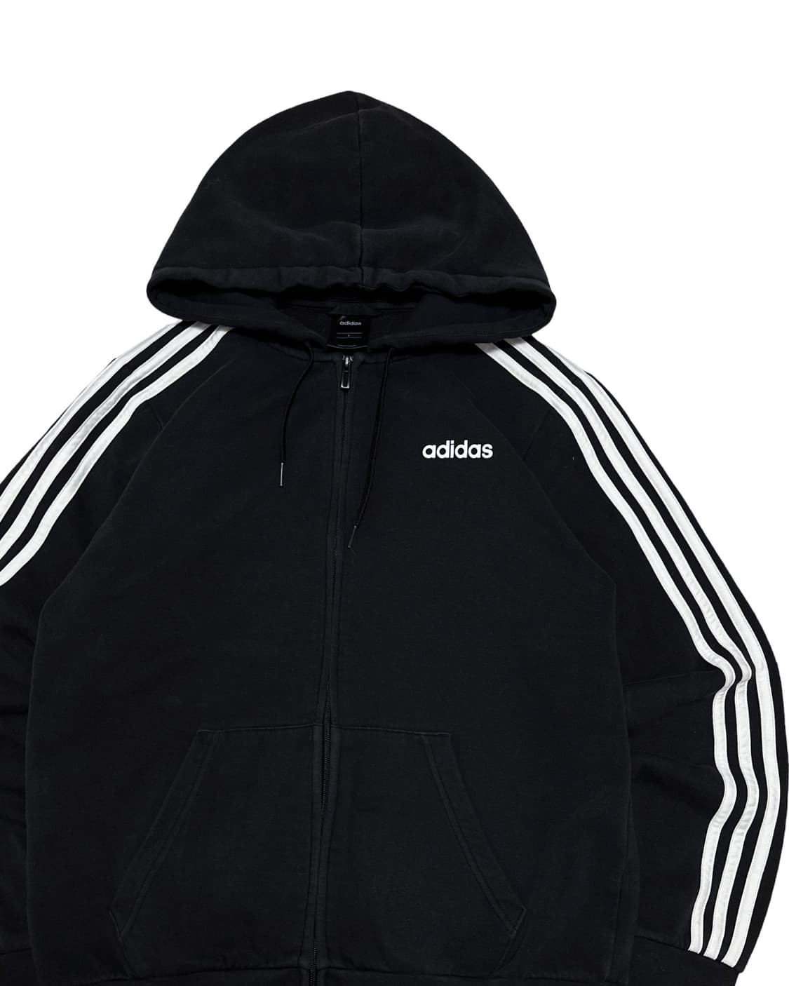 아디다스 블랙 삼선 후드집업 상품이미지2