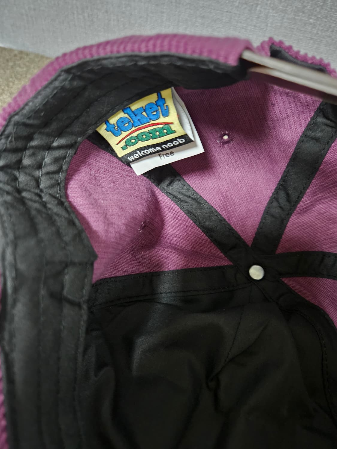 Teket Packaging Cap Purple 테켓 코듀로이 캡모자 상품이미지4