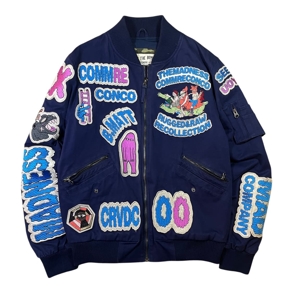 더매드니스 패치 빅로고 코튼 스타디움 자켓 상품이미지1